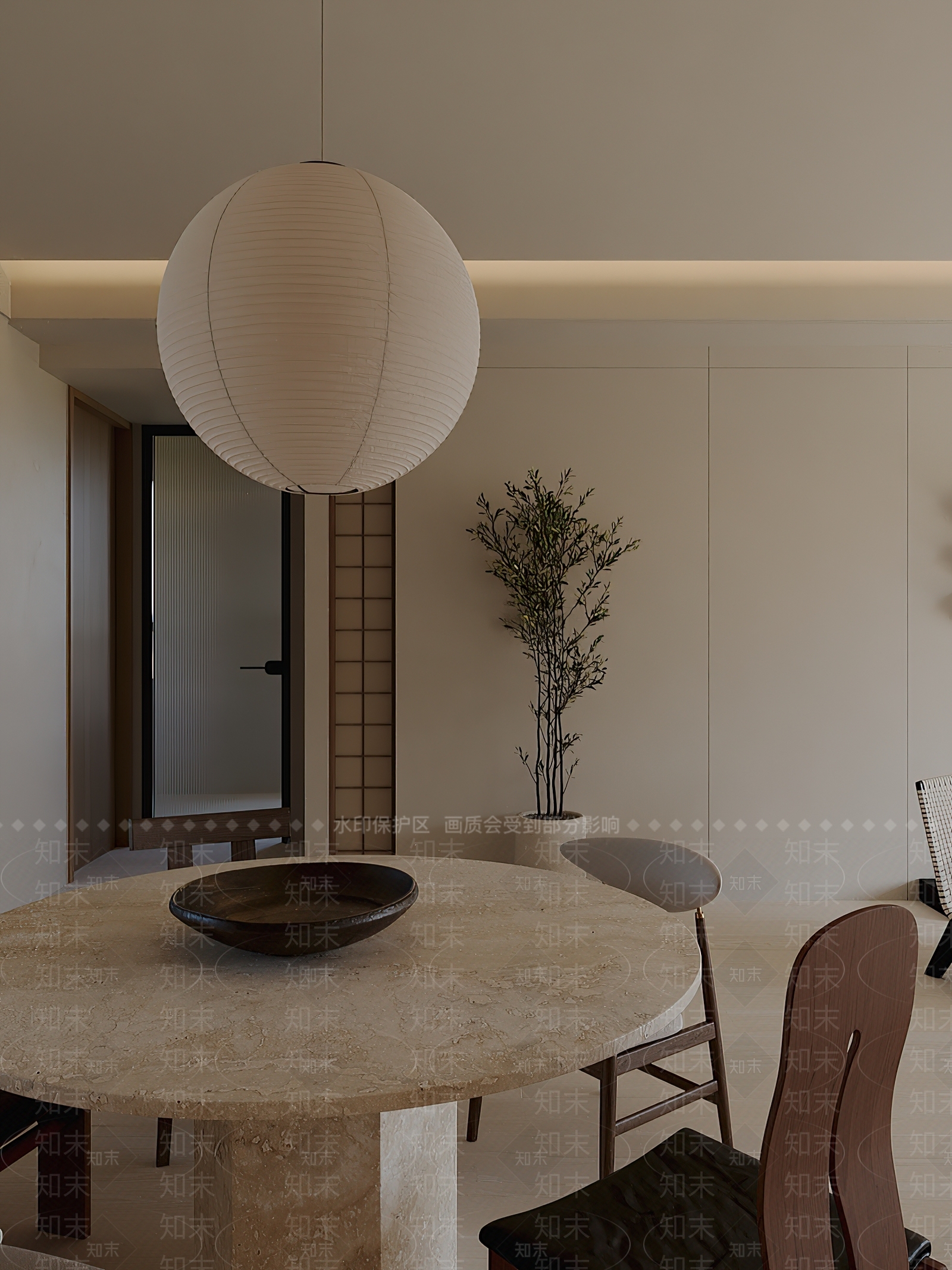 侘寂客餐厅3D模型下载【ID:1221439461】