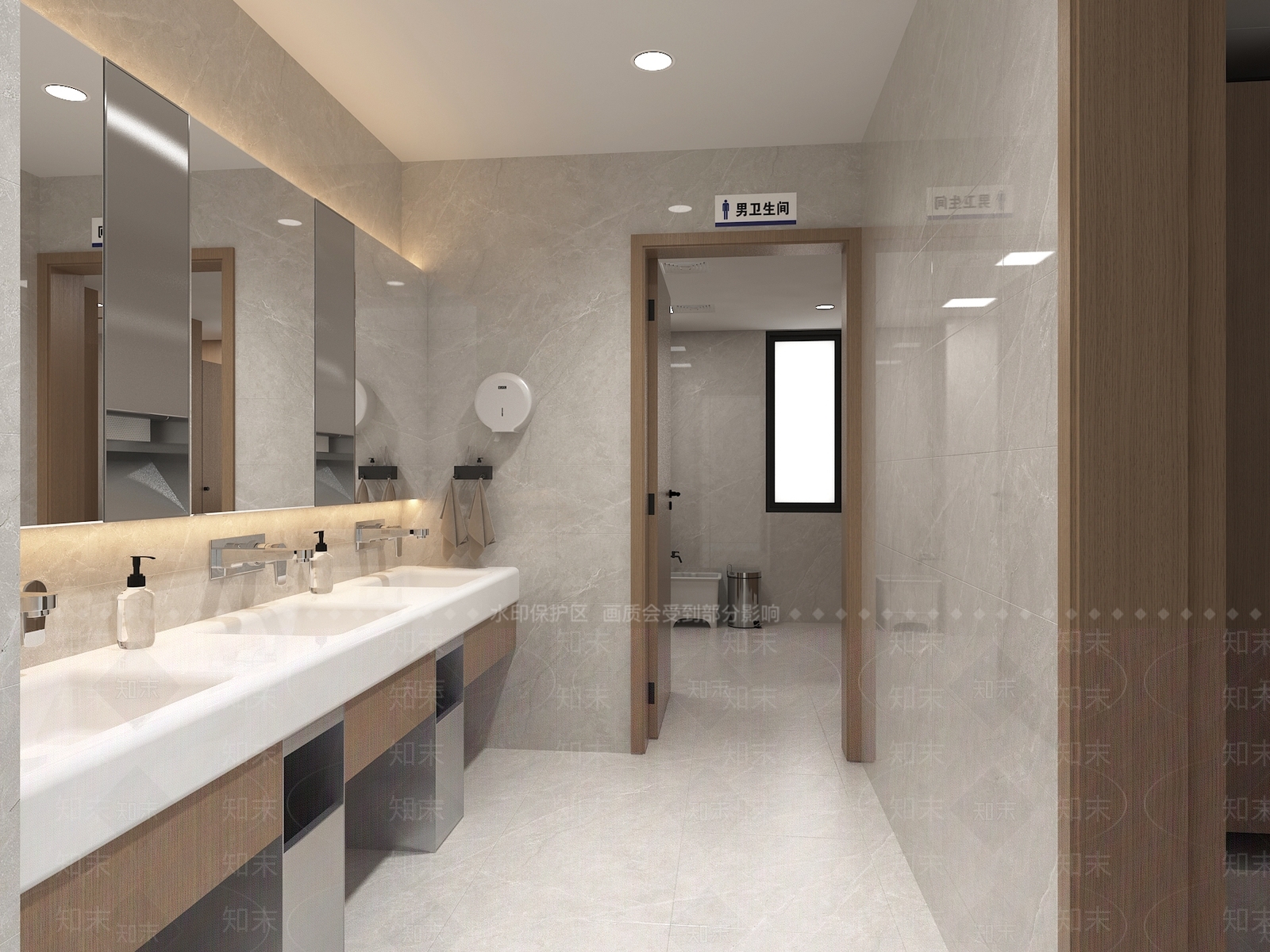 现代公共卫生间3D模型下载【ID:1197286891】