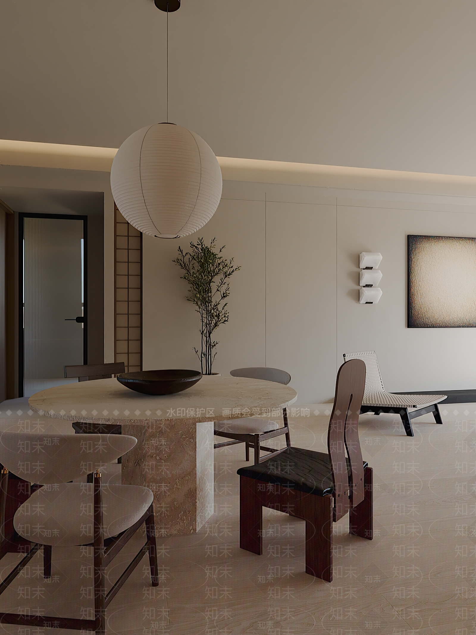 侘寂客餐厅3D模型下载【ID:1215156178】