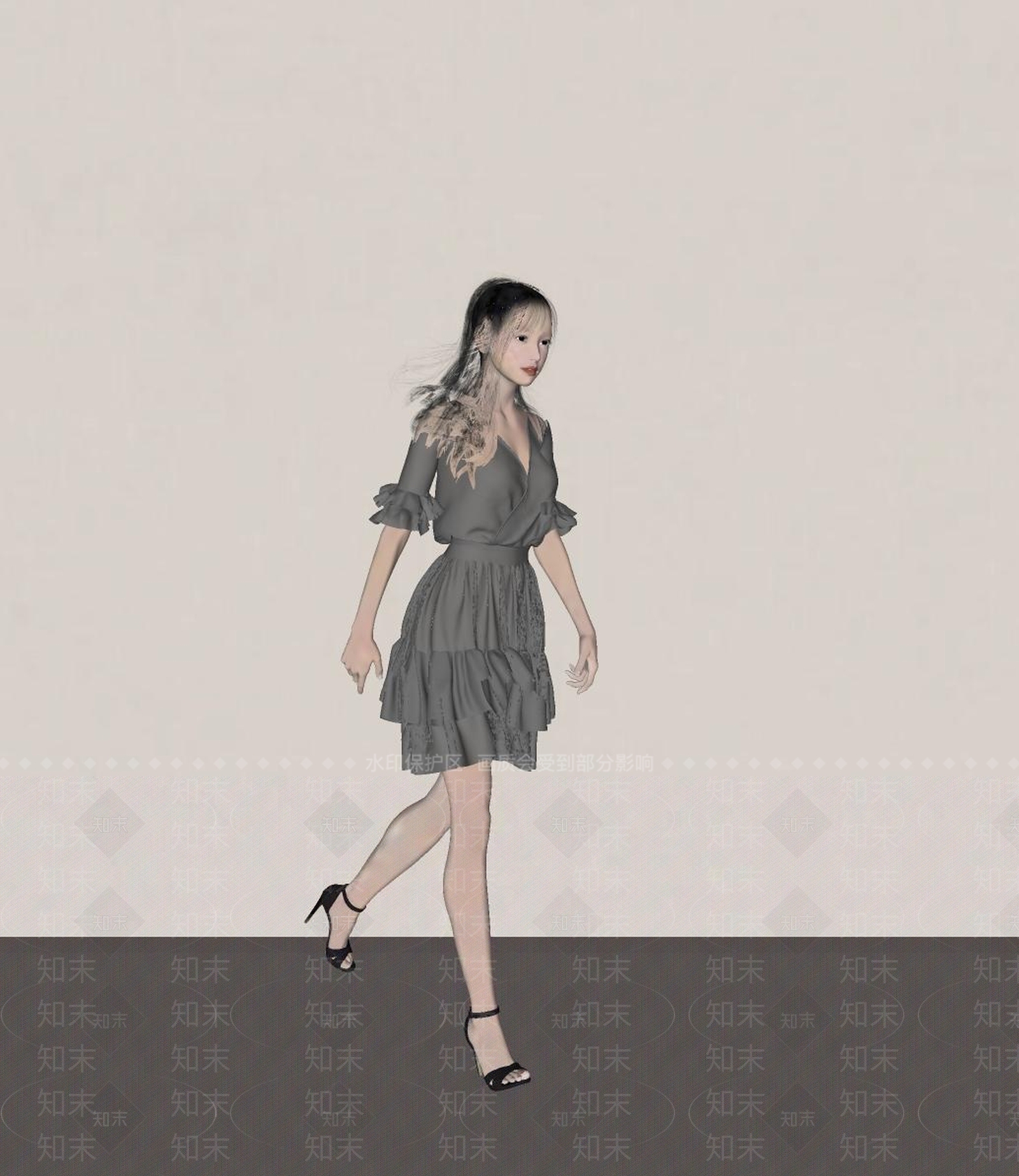 女人SU模型下载【ID:1197287877】