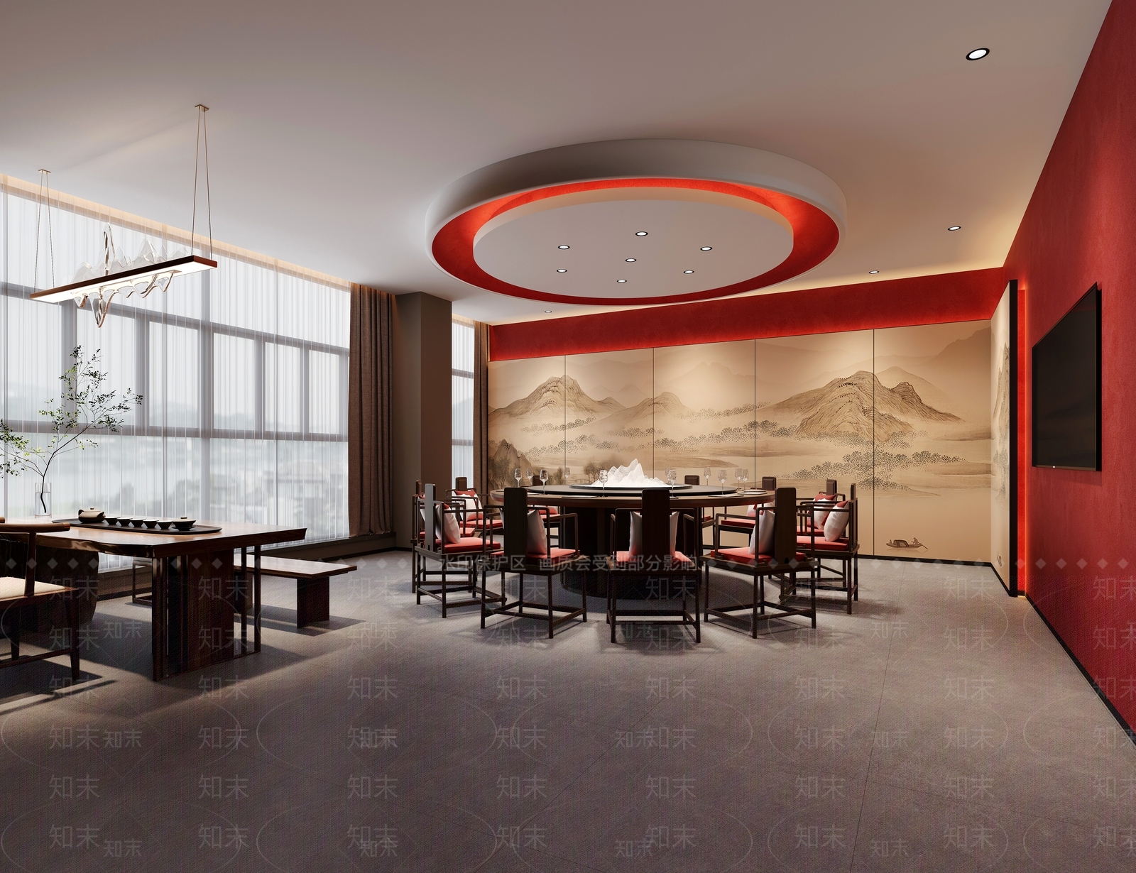 新中式包厢3D模型下载【ID:1197291796】