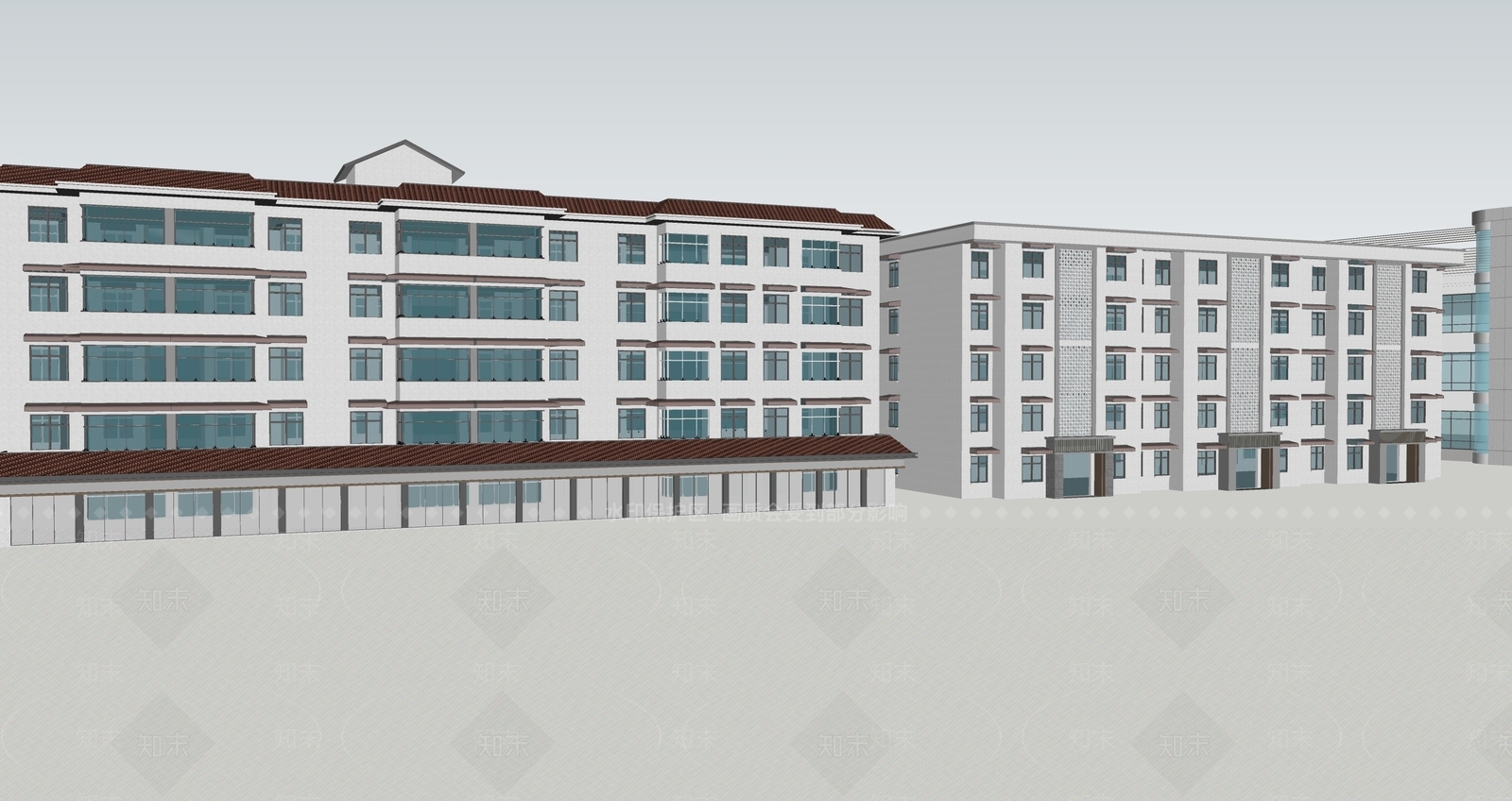 现代小公建SU模型下载【ID:1197292341】