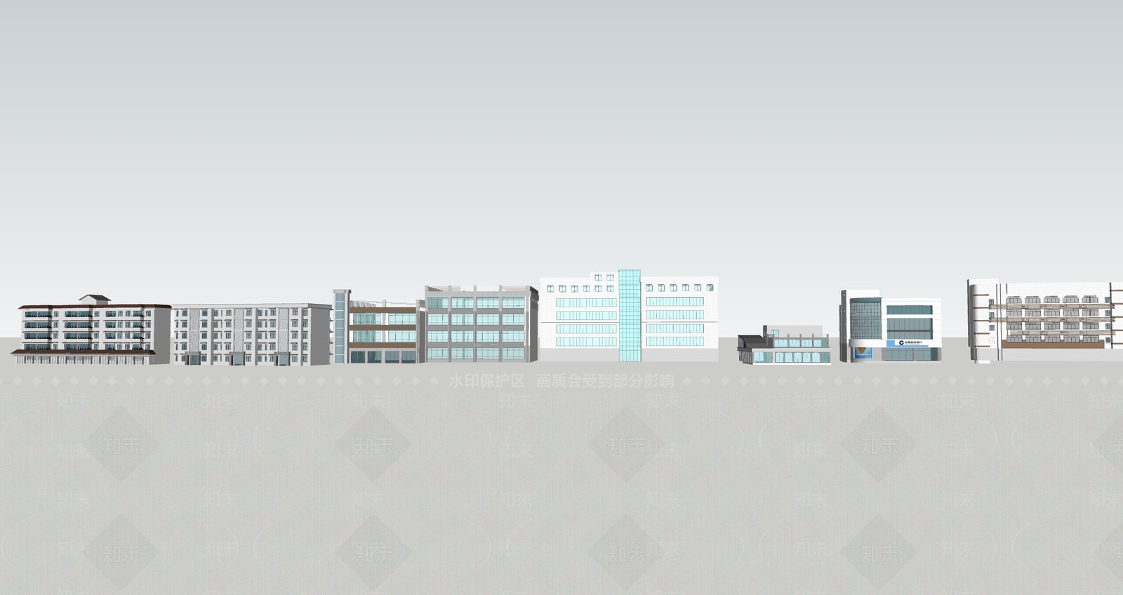现代小公建SU模型下载【ID:1197292341】