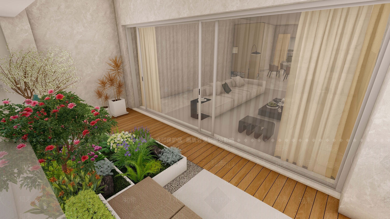 家居阳台SU模型下载【ID:1197295407】