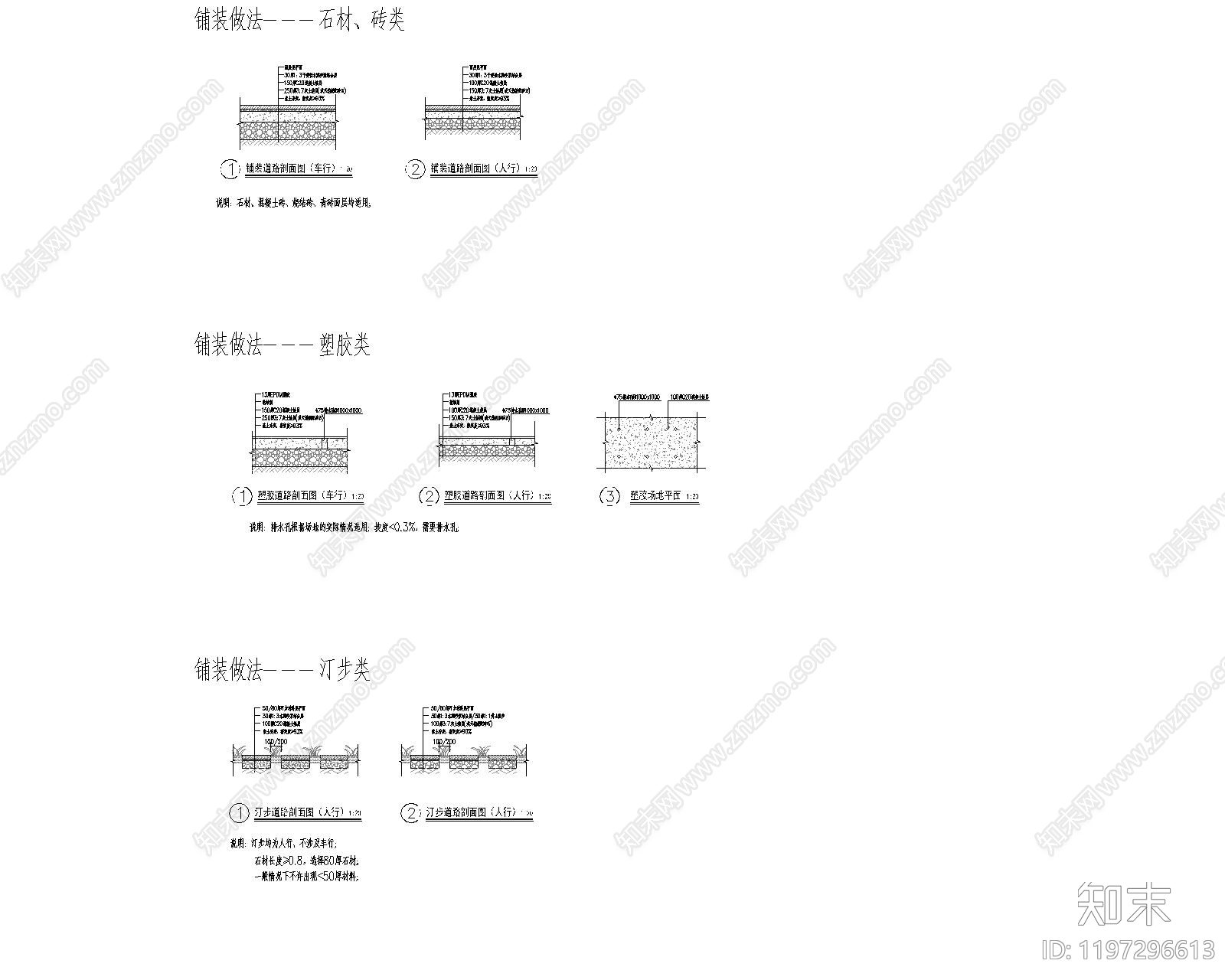 现代铺装图库施工图下载【ID:1197296613】