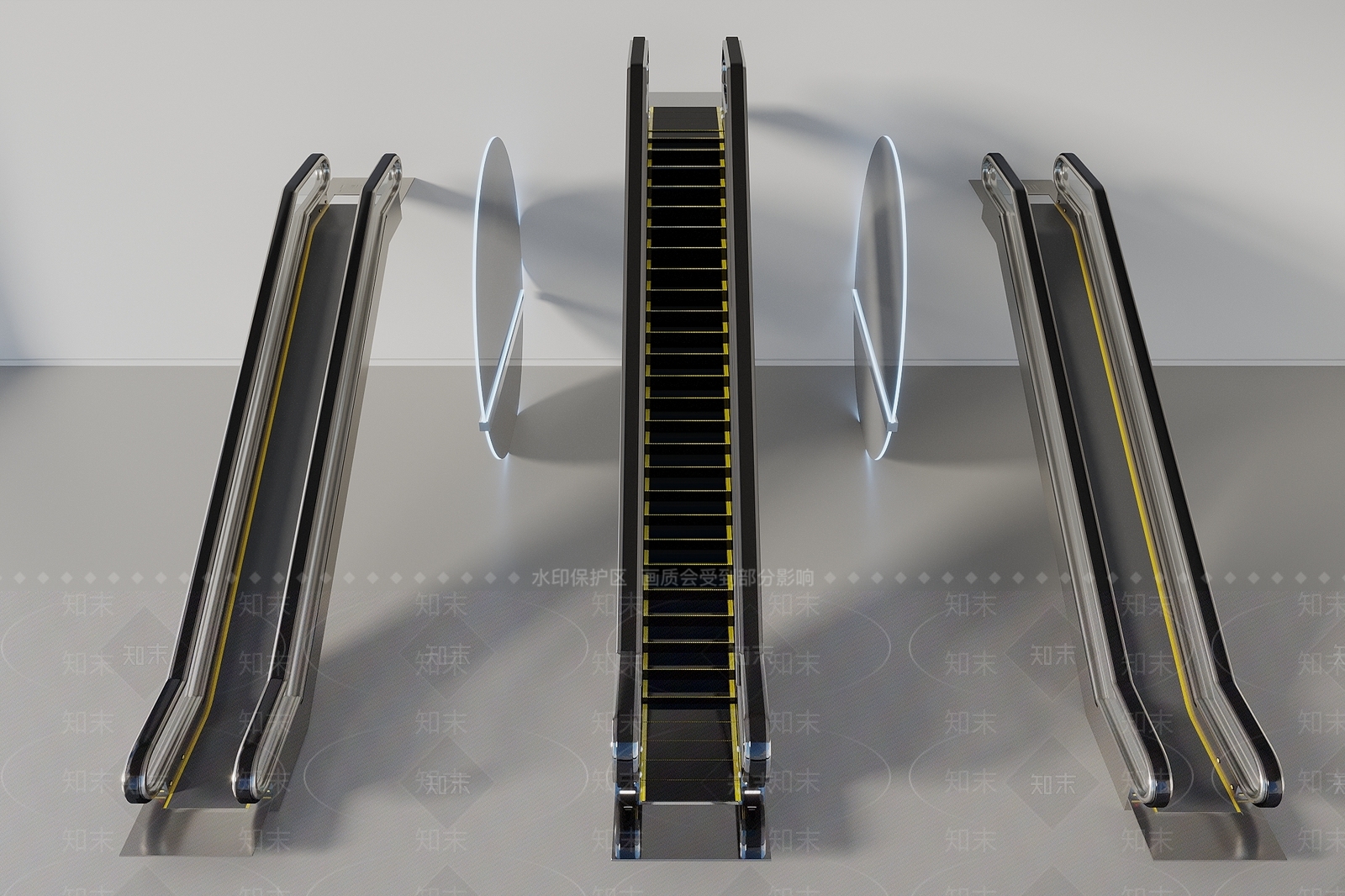 现代自动扶梯SU模型下载【ID:1197305139】