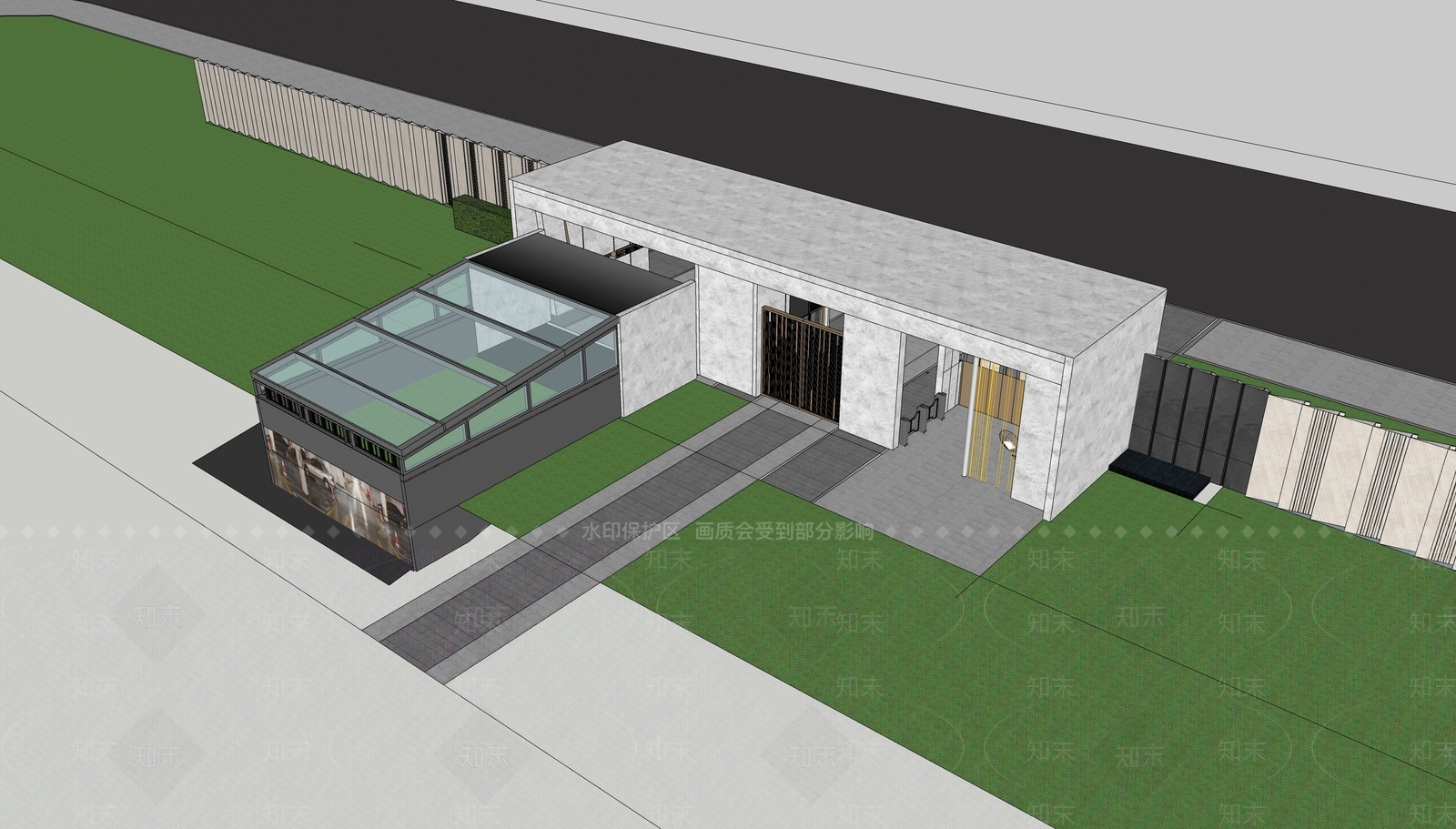 现代小公建SU模型下载【ID:1197309738】