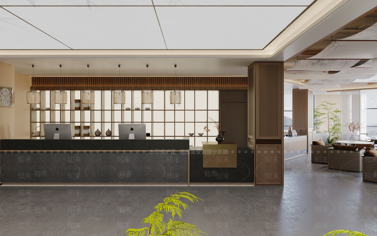 新中式现代棋牌室3D模型下载【ID:1197311686】