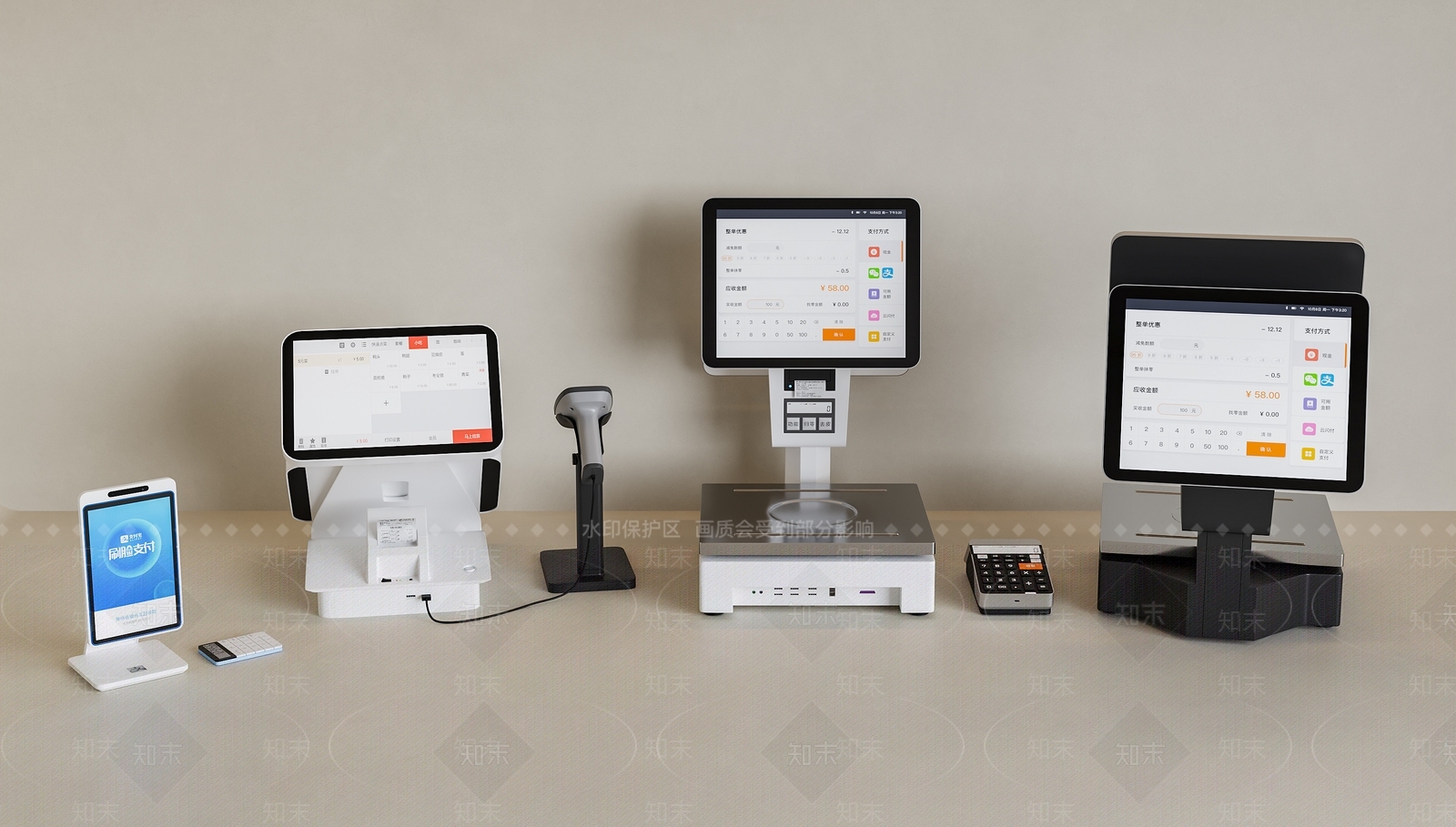 现代收银台3D模型下载【ID:1197319651】