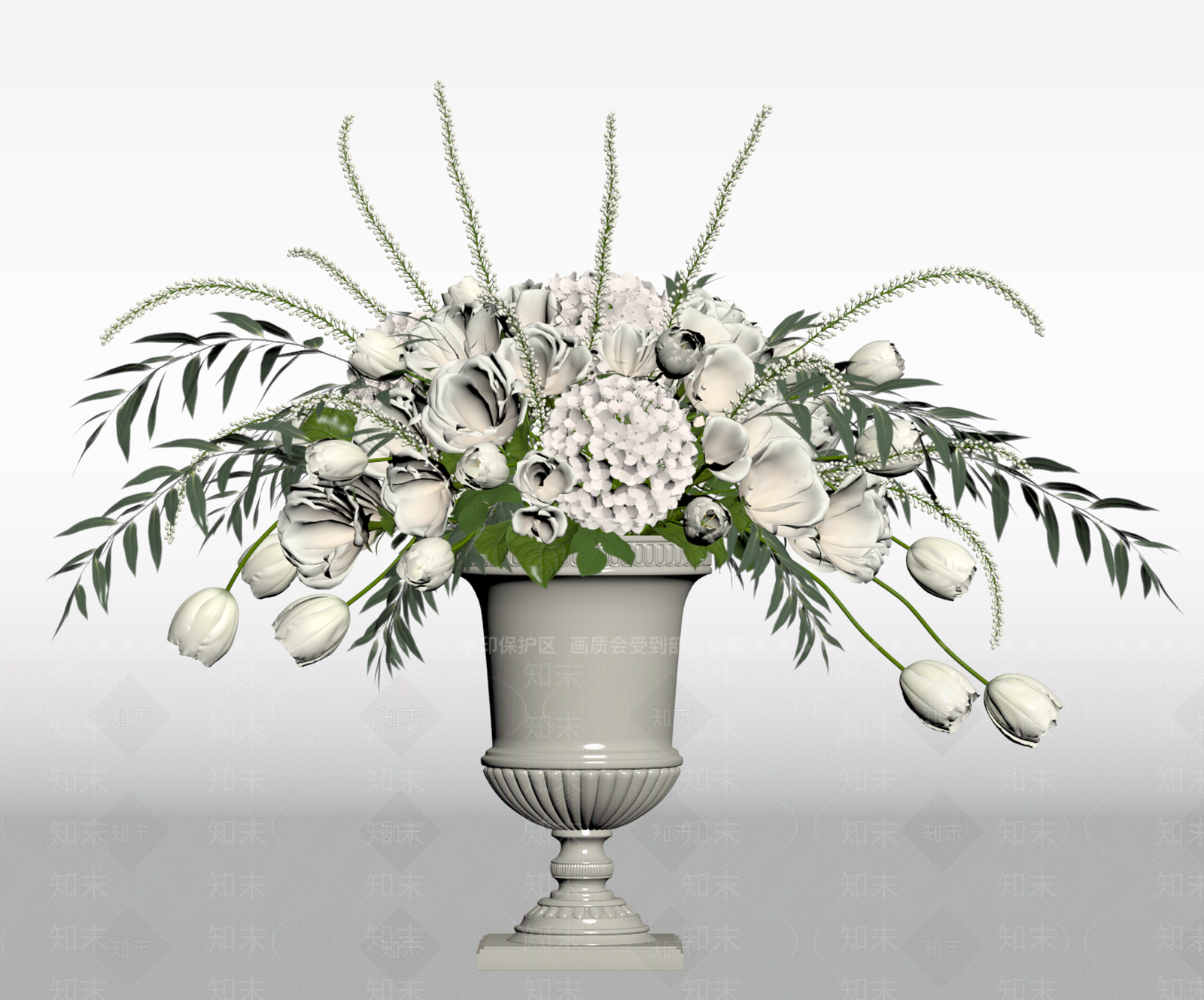 法式欧式花瓶SU模型下载【ID:1197321708】