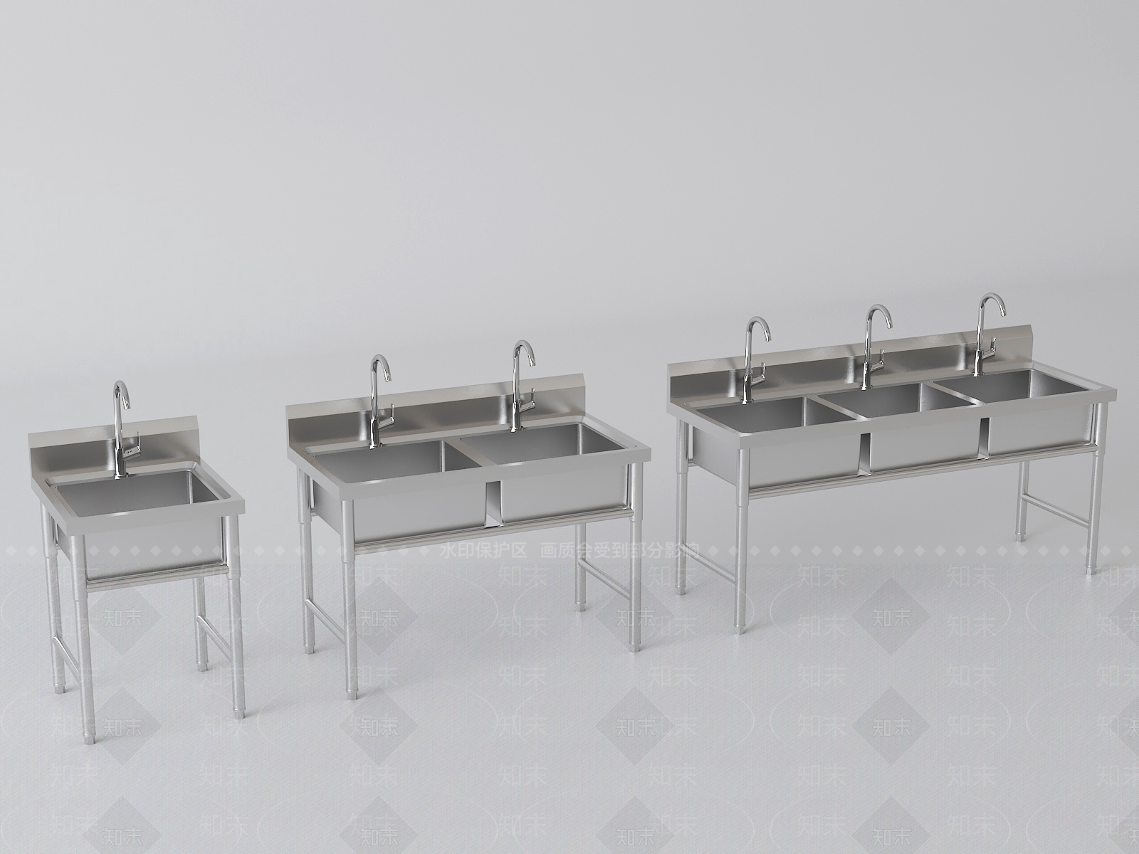 现代水槽SU模型下载【ID:1197323351】