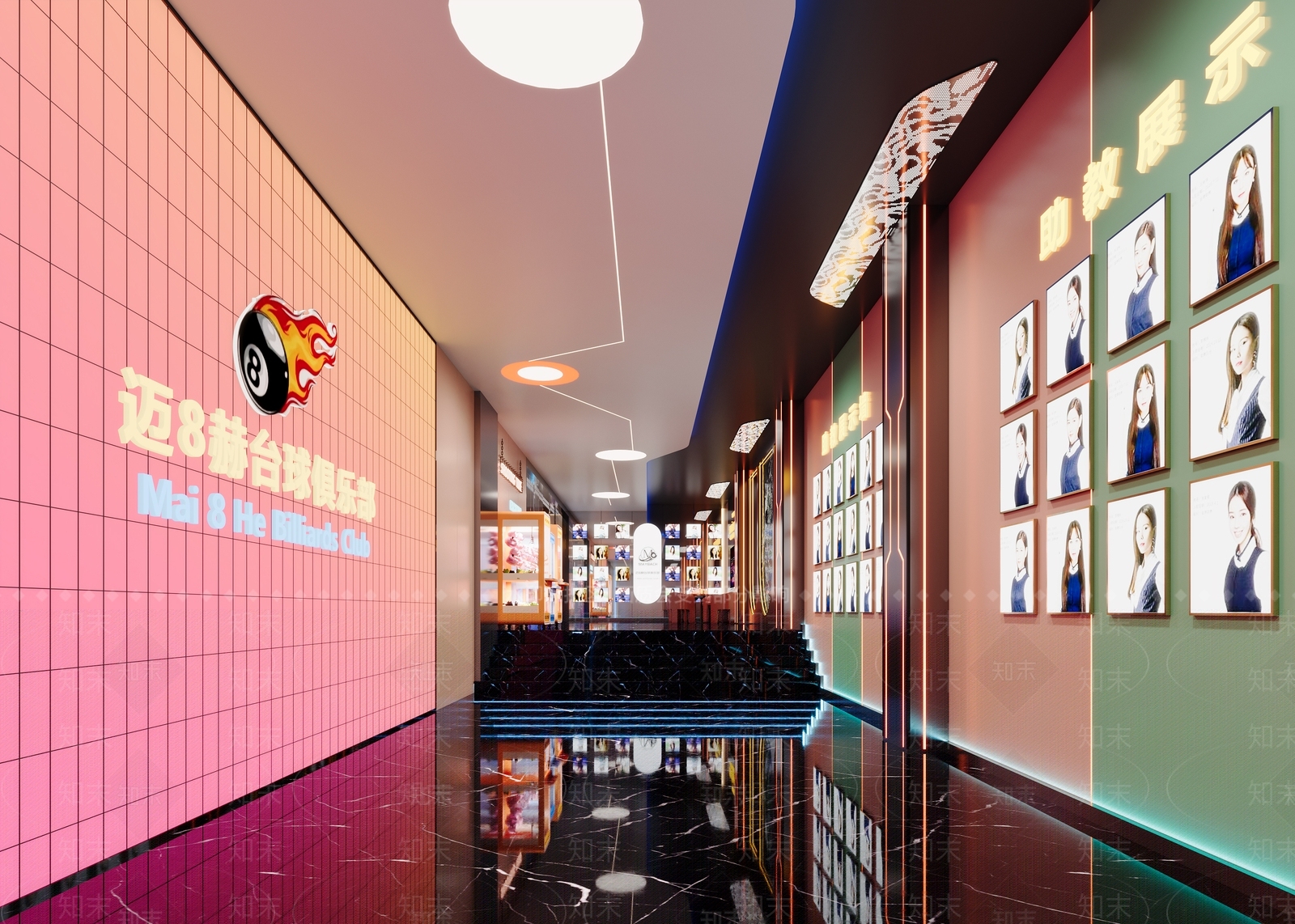 现代台球室3D模型下载【ID:1197327385】