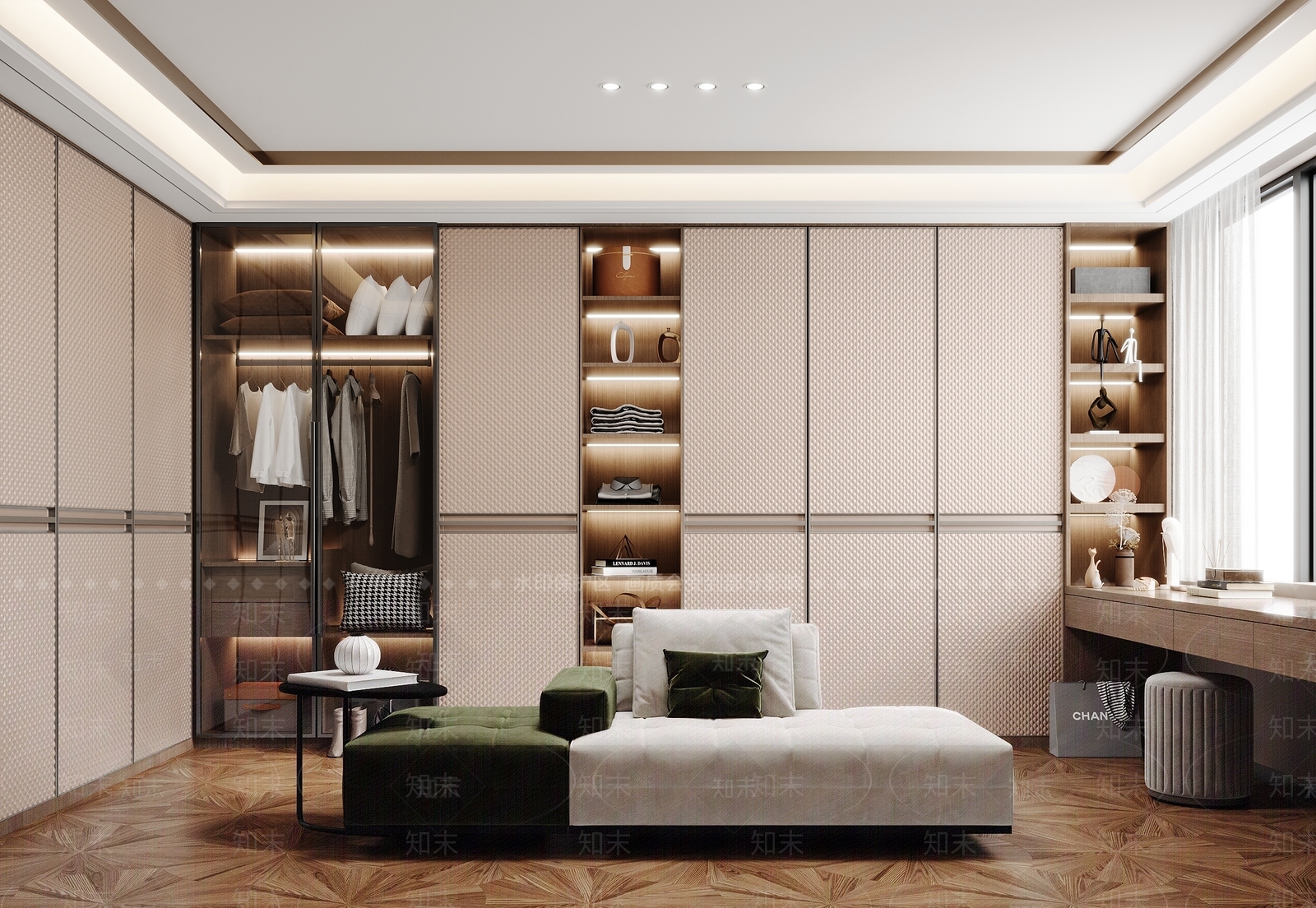 现代衣帽间3D模型下载【ID:1197328901】