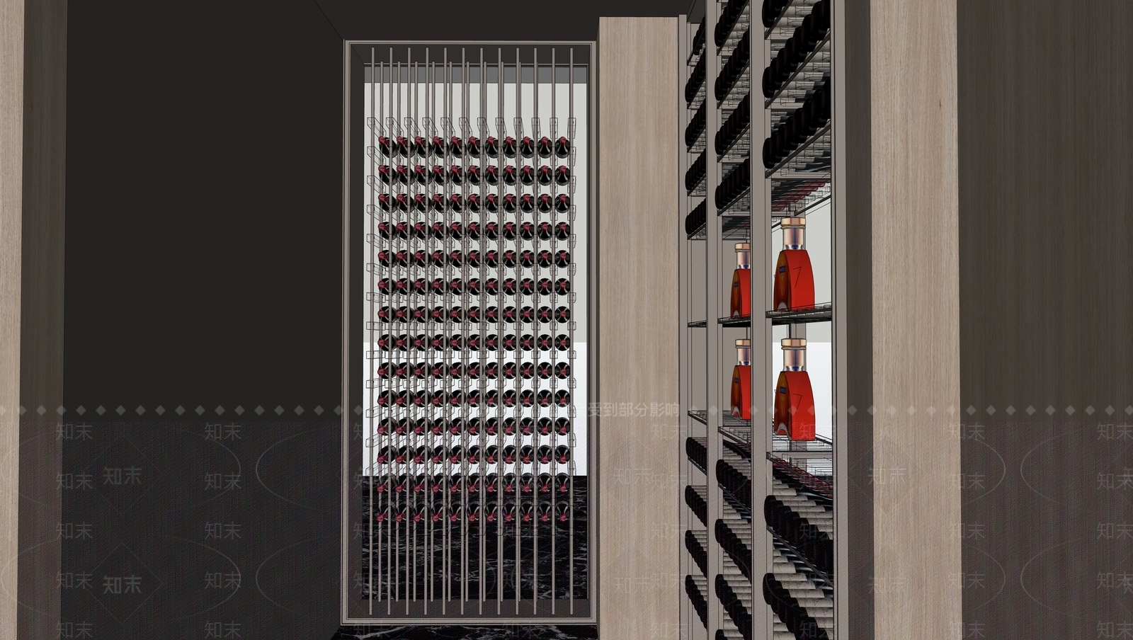 现代酒窖SU模型下载【ID:1197329022】