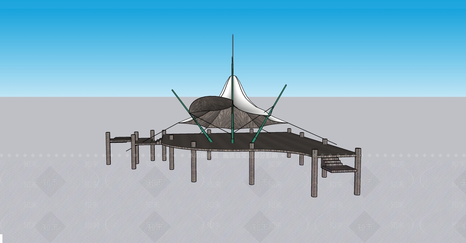 现代其他景观小建筑SU模型下载【ID:1197329463】