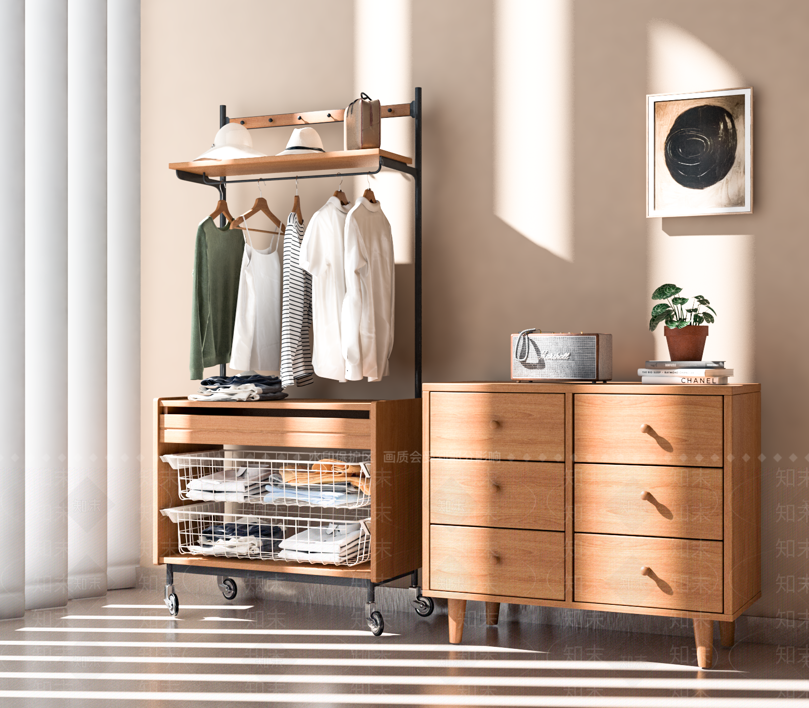 现代衣柜3D模型下载【ID:1197332221】