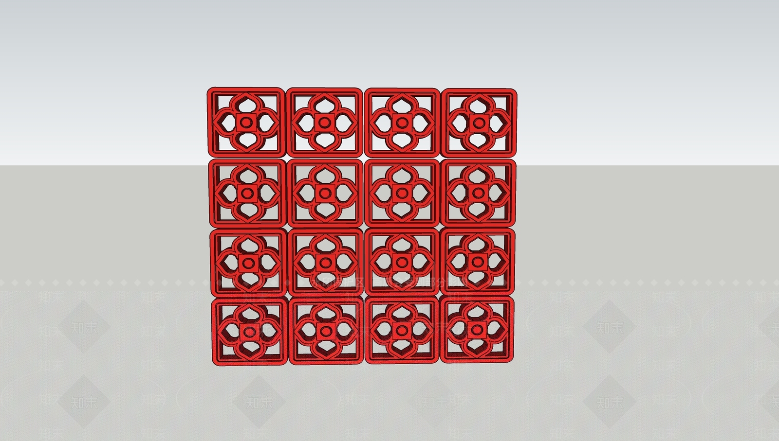 新中式镂花窗SU模型下载【ID:1197335363】