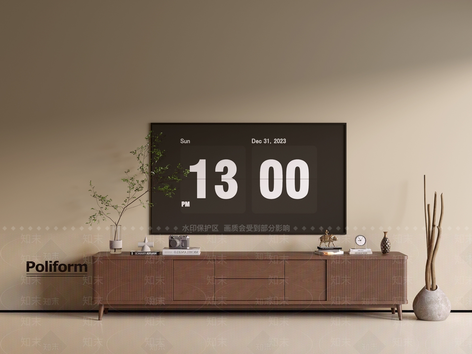 现代电视柜3D模型下载【ID:1197337556】