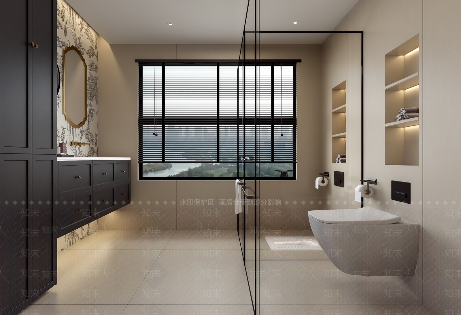 现代法式卫生间3D模型下载【ID:1197342745】