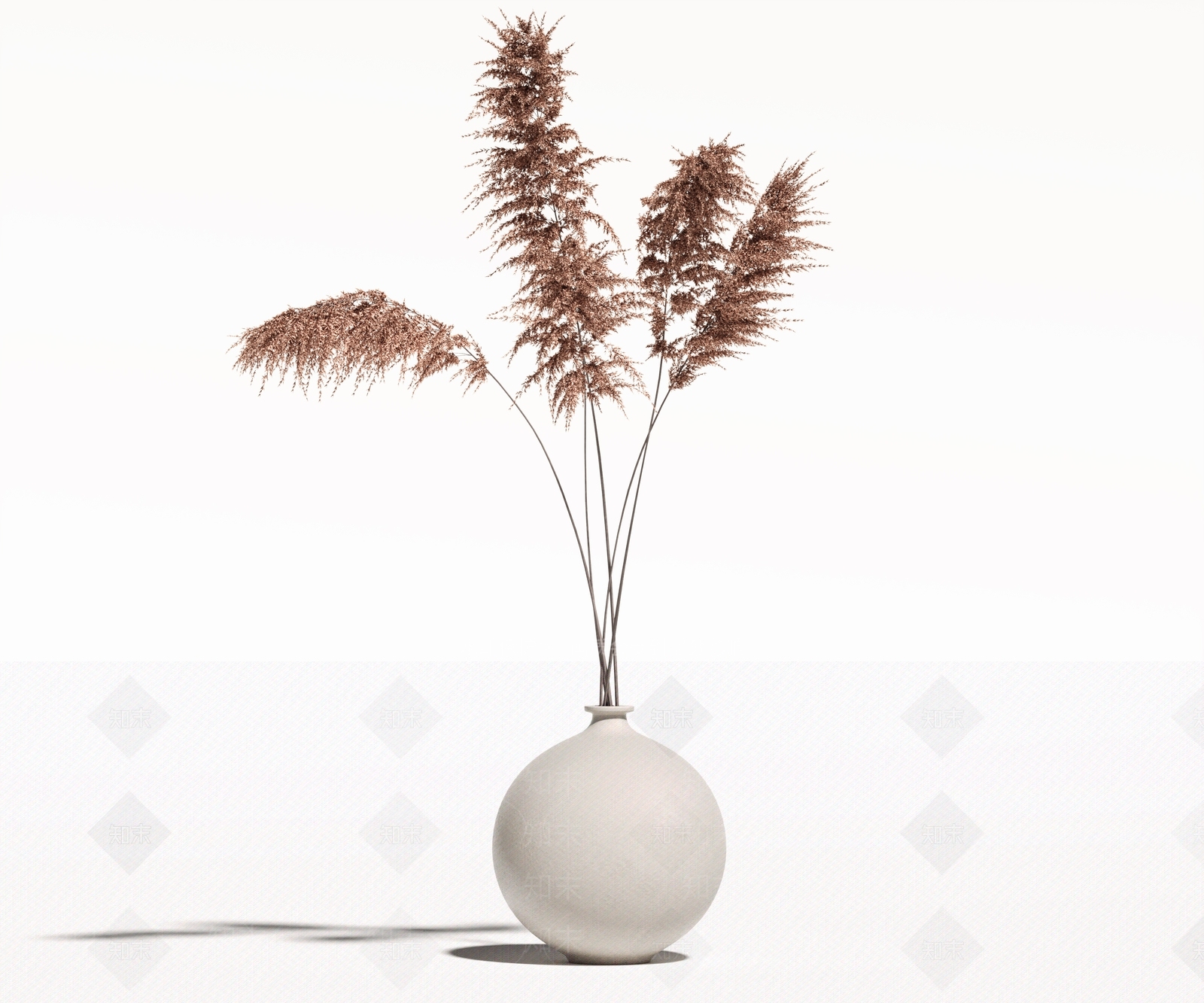 奶油侘寂花艺3D模型下载【ID:1197343244】