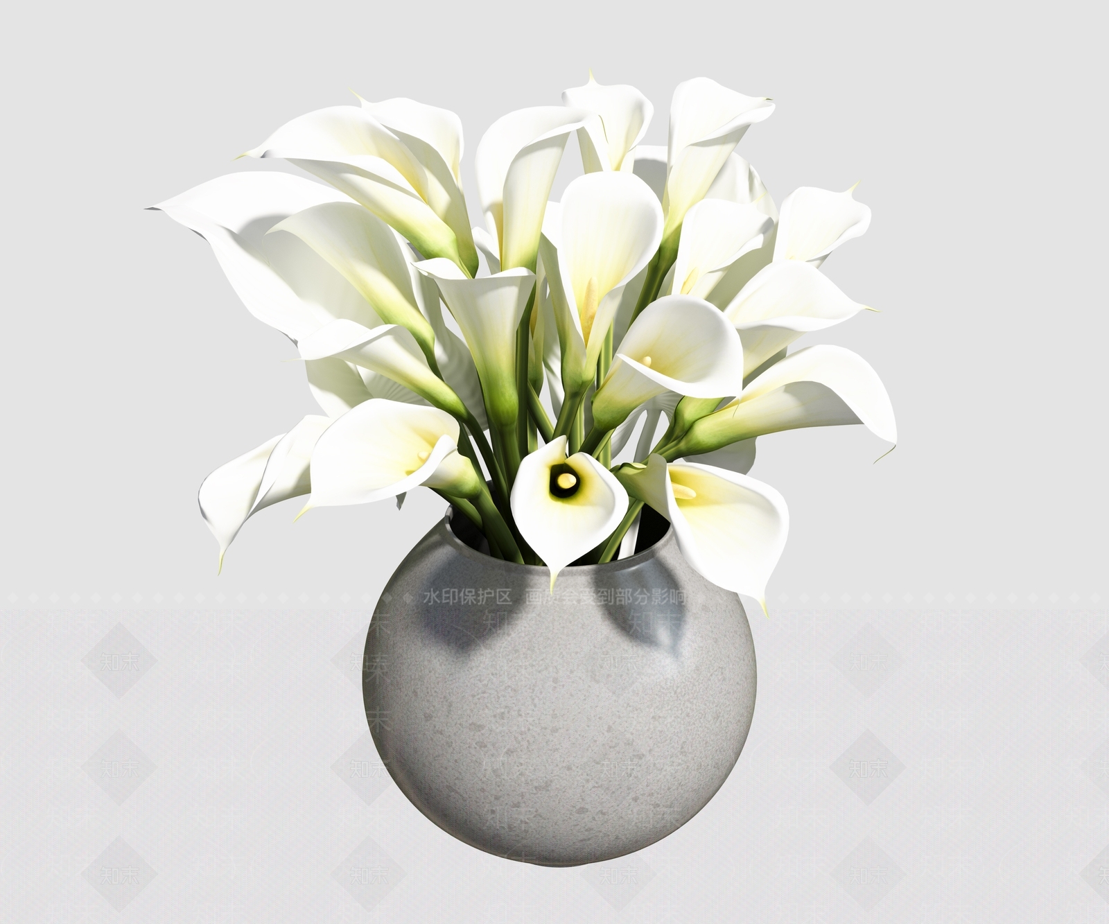 现代简约花艺3D模型下载【ID:1197346406】