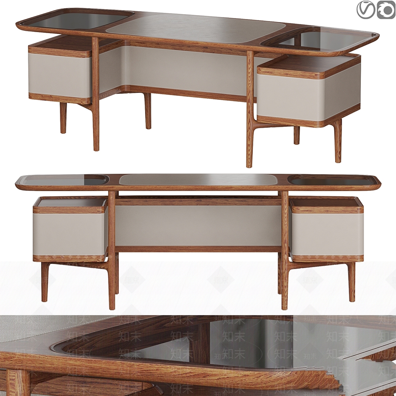 办公桌椅3D模型下载【ID:1197348337】