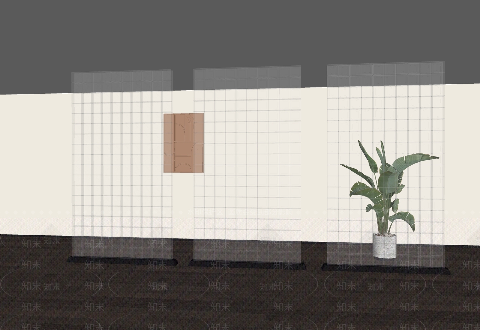 现代隔断SU模型下载【ID:1197353327】