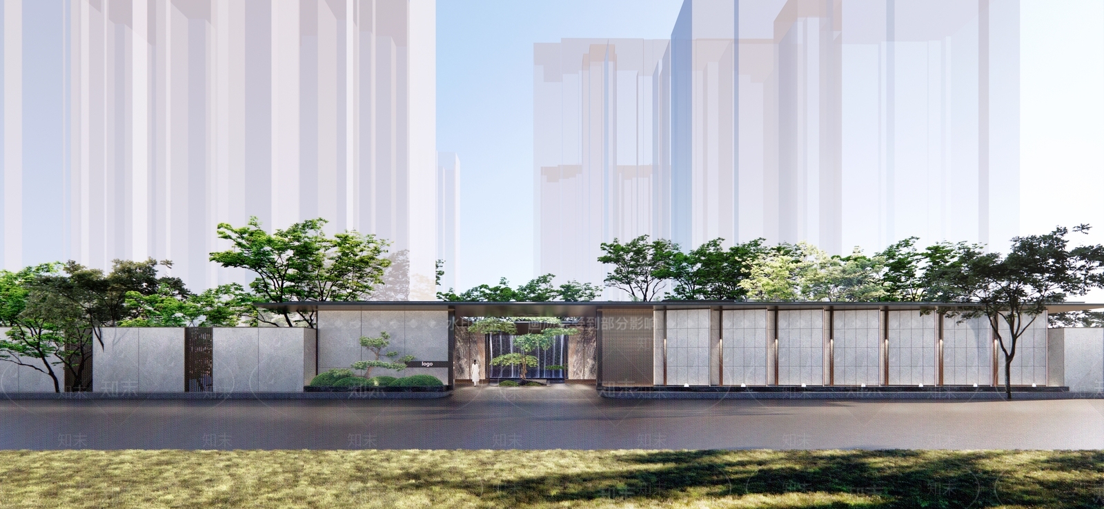 现代新中式高层住宅SU模型下载【ID:1197767464】