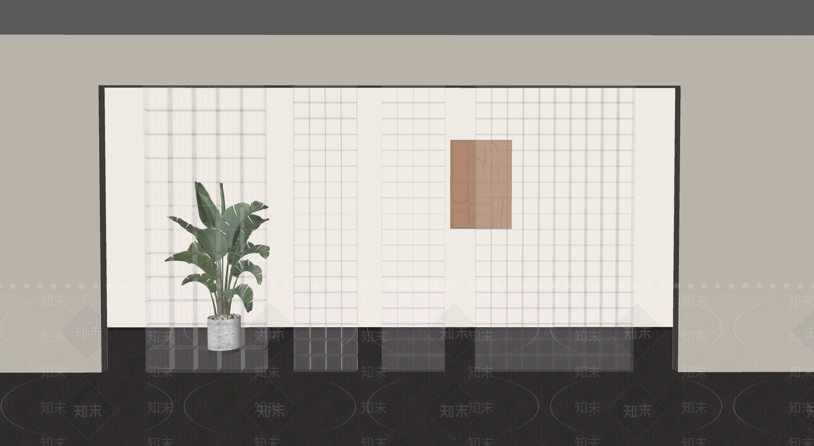 现代隔断SU模型下载【ID:1197353414】