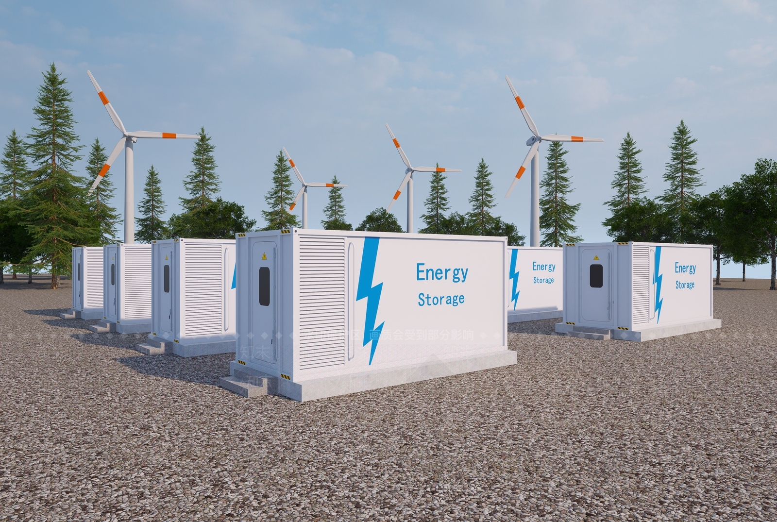 现代发电厂SU模型下载【ID:1197355034】