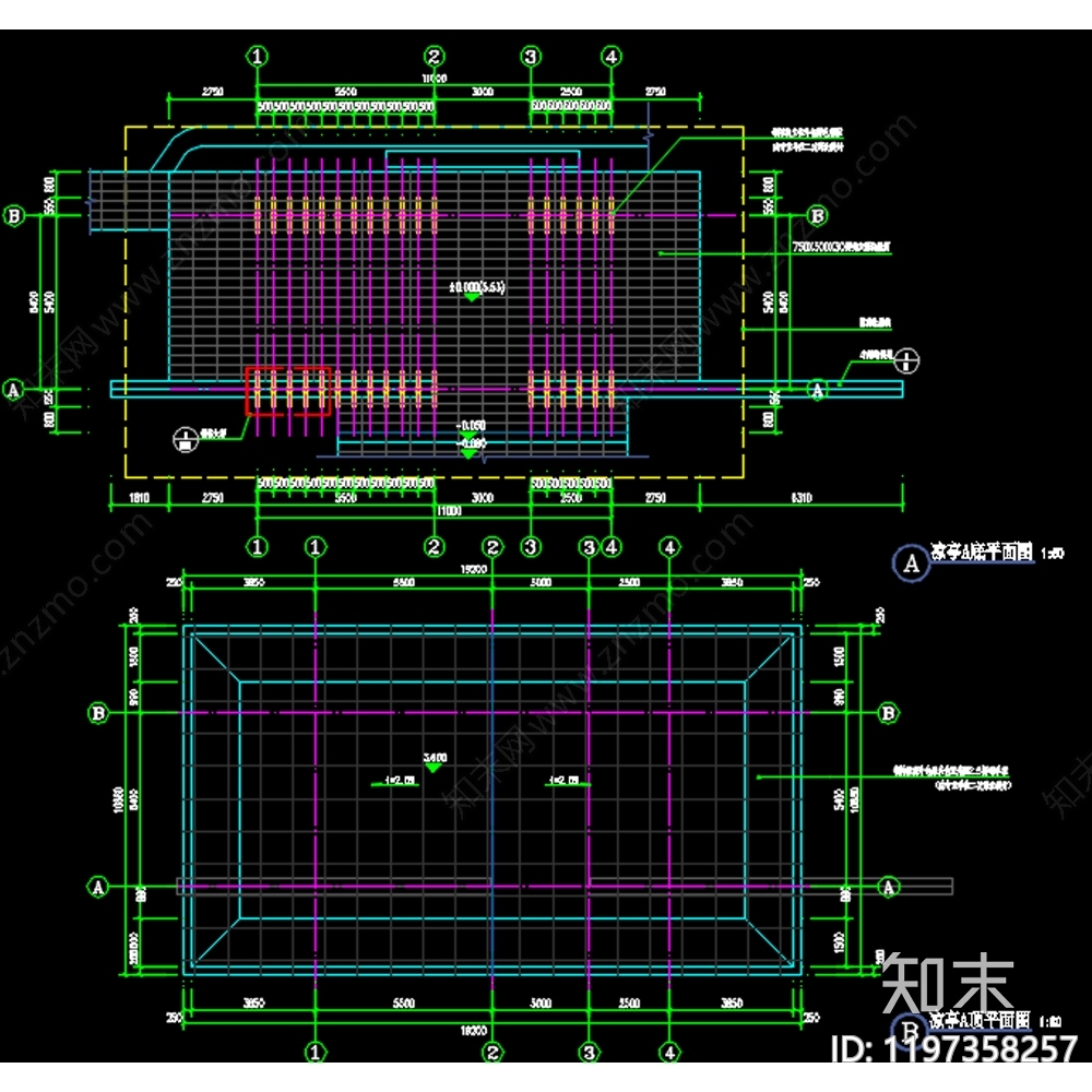 示范区景观cad施工图下载【ID:1197358257】