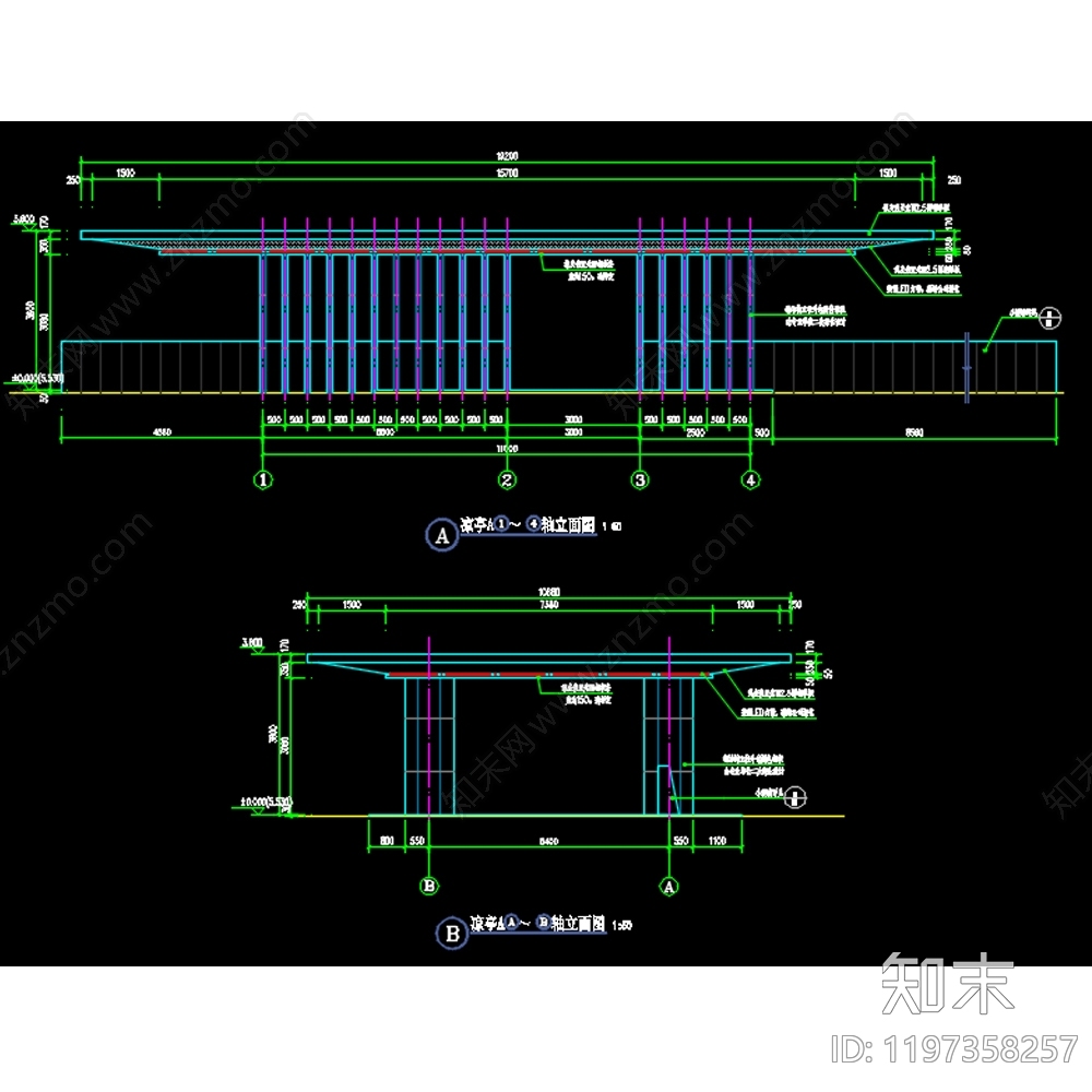 示范区景观cad施工图下载【ID:1197358257】