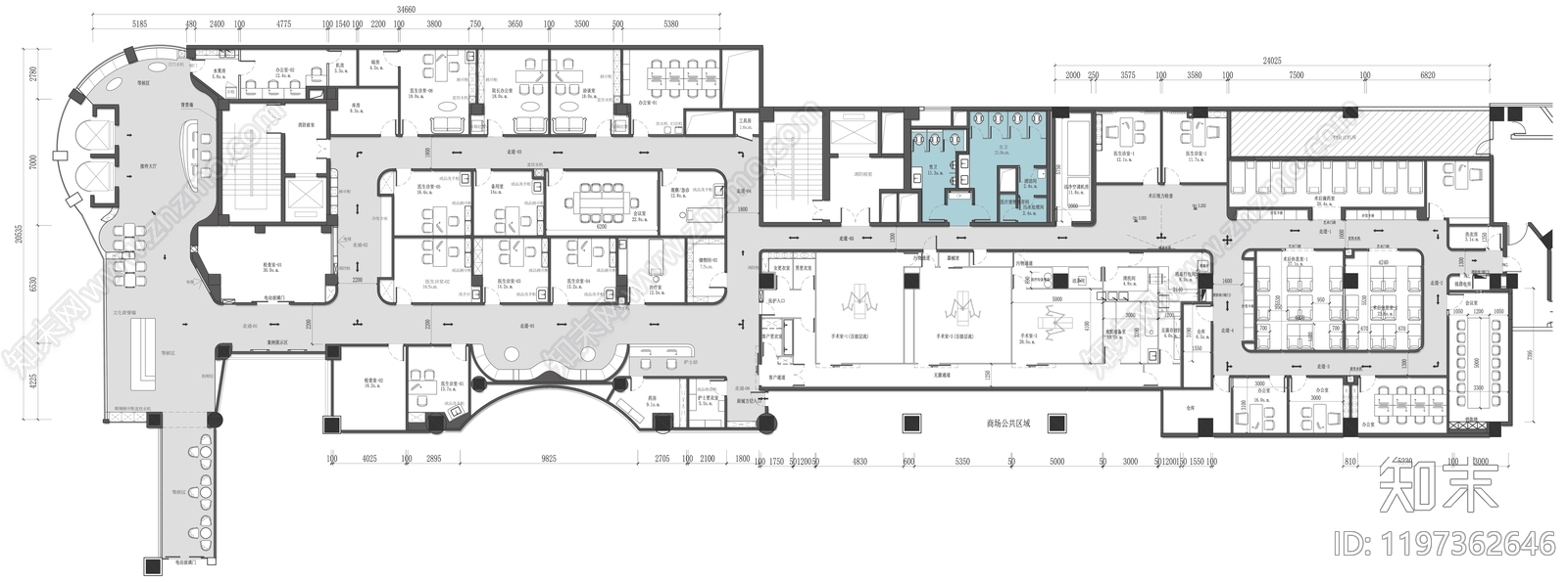现代医院施工图下载【ID:1197362646】