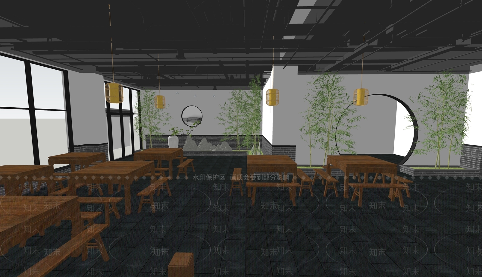 中式中餐厅SU模型下载【ID:1197362519】