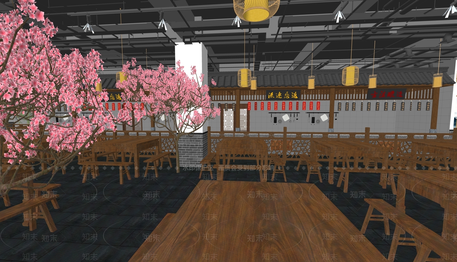 中式中餐厅SU模型下载【ID:1197362519】