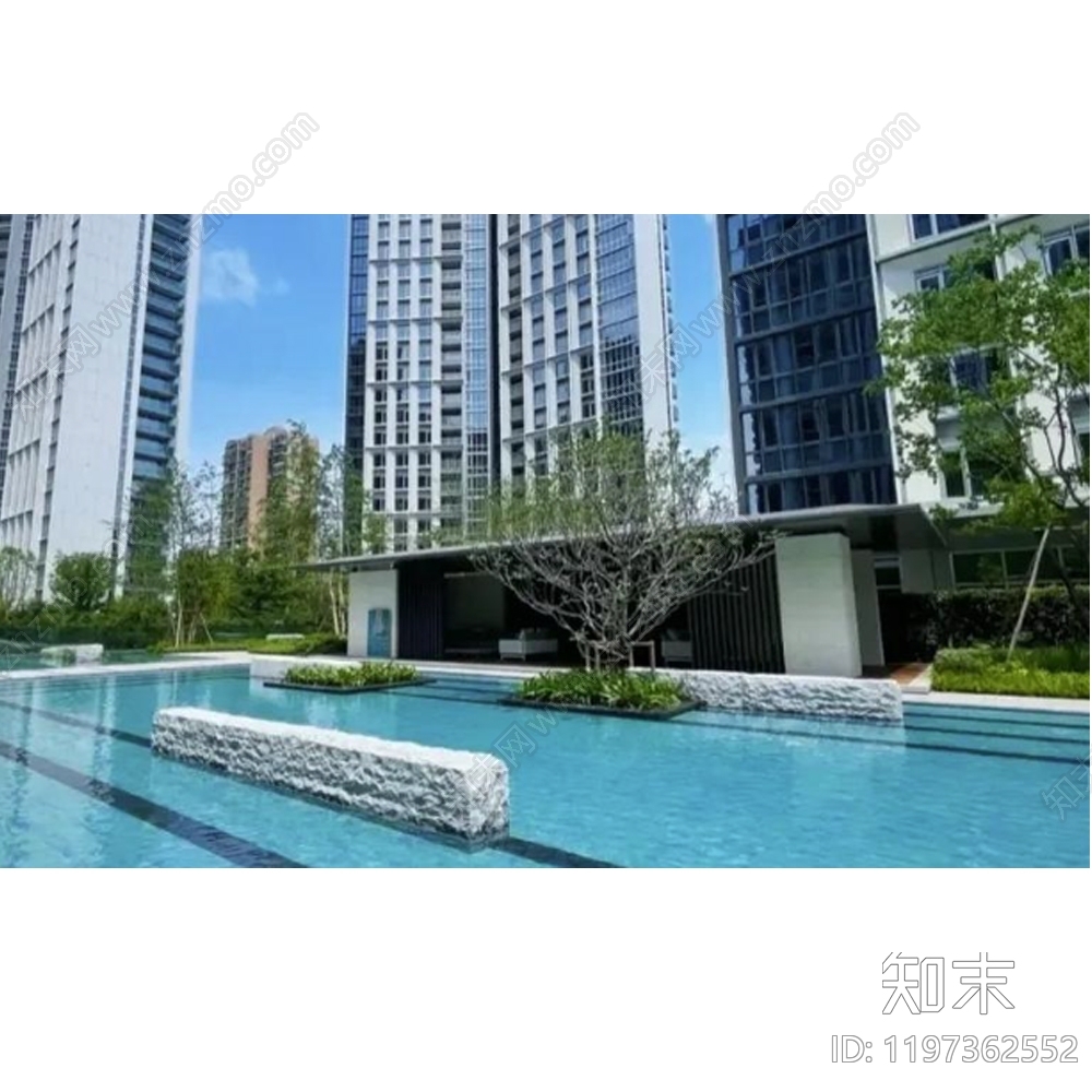 售楼处景观cad施工图下载【ID:1197362552】