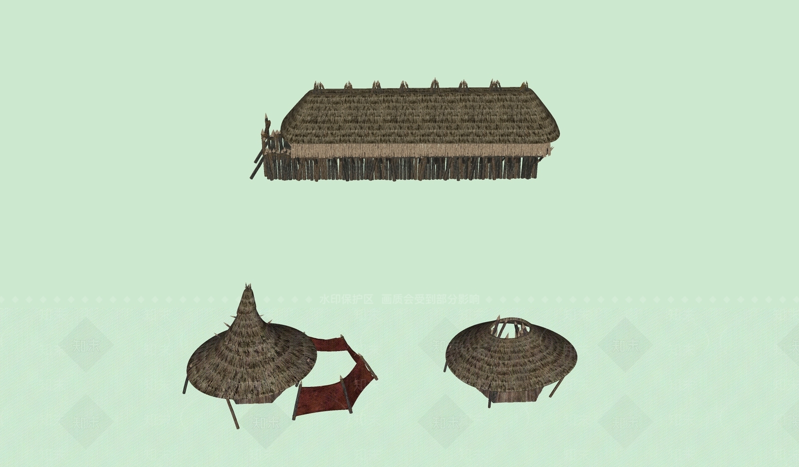 现代风格建筑SU模型下载【ID:1197367171】