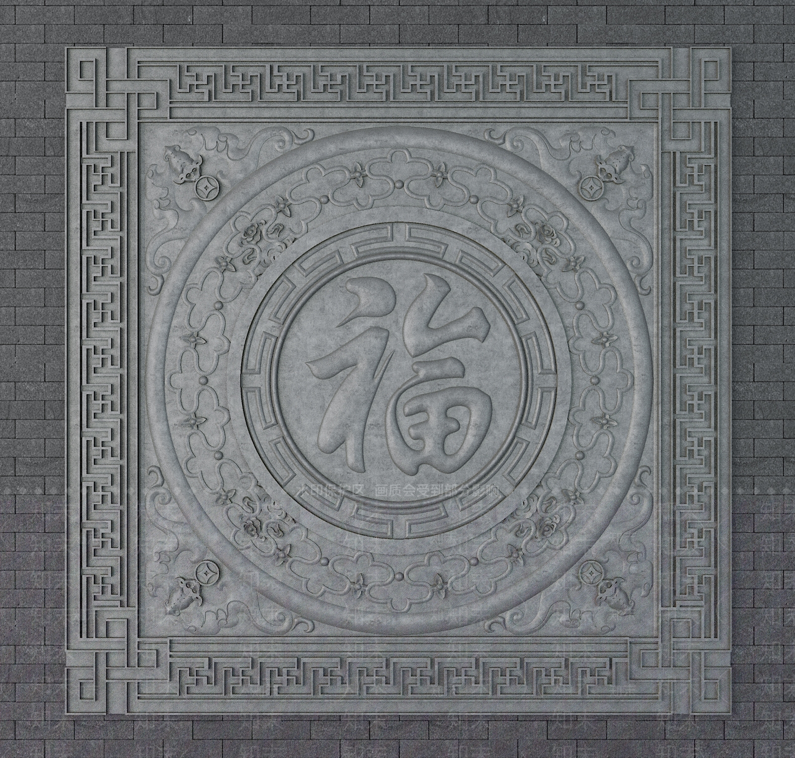 中式雕花3D模型下载【ID:1197374106】