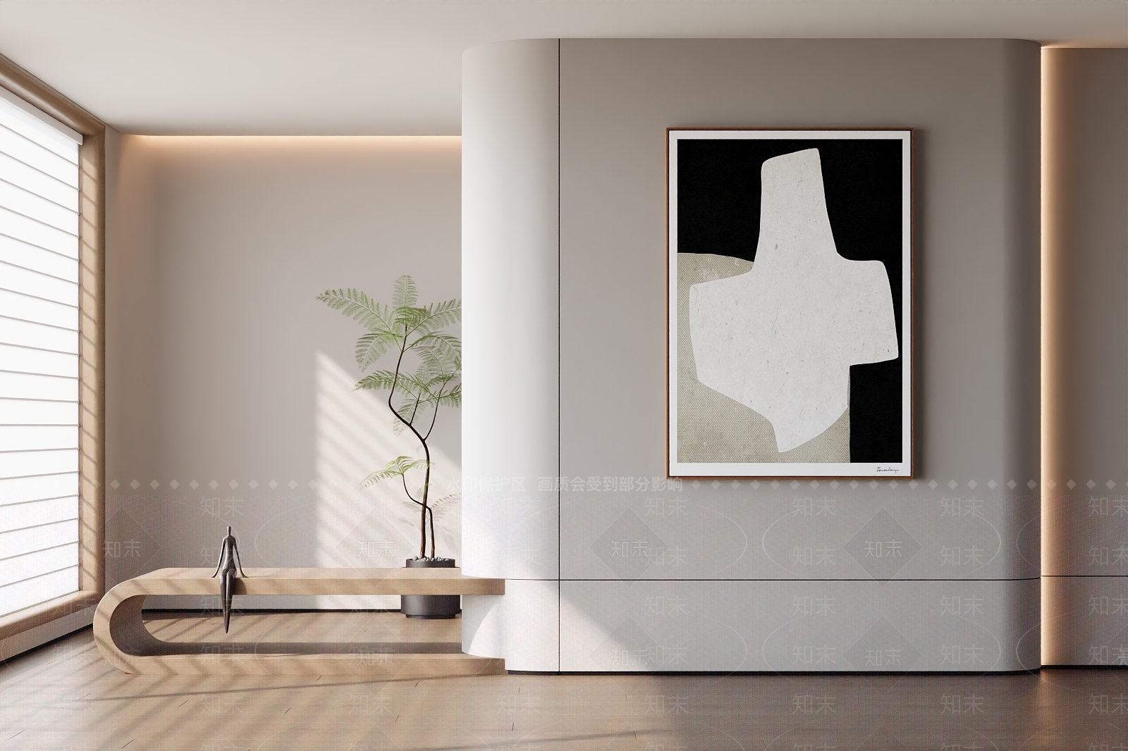 意式现代挂画3D模型下载【ID:1197374971】