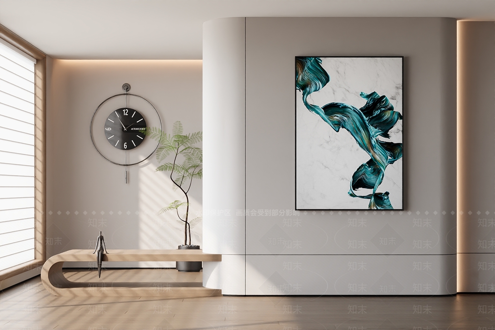 现代轻奢挂画3D模型下载【ID:1197378804】