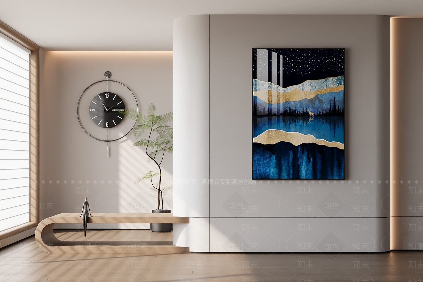 现代轻奢挂画3D模型下载【ID:1197379570】