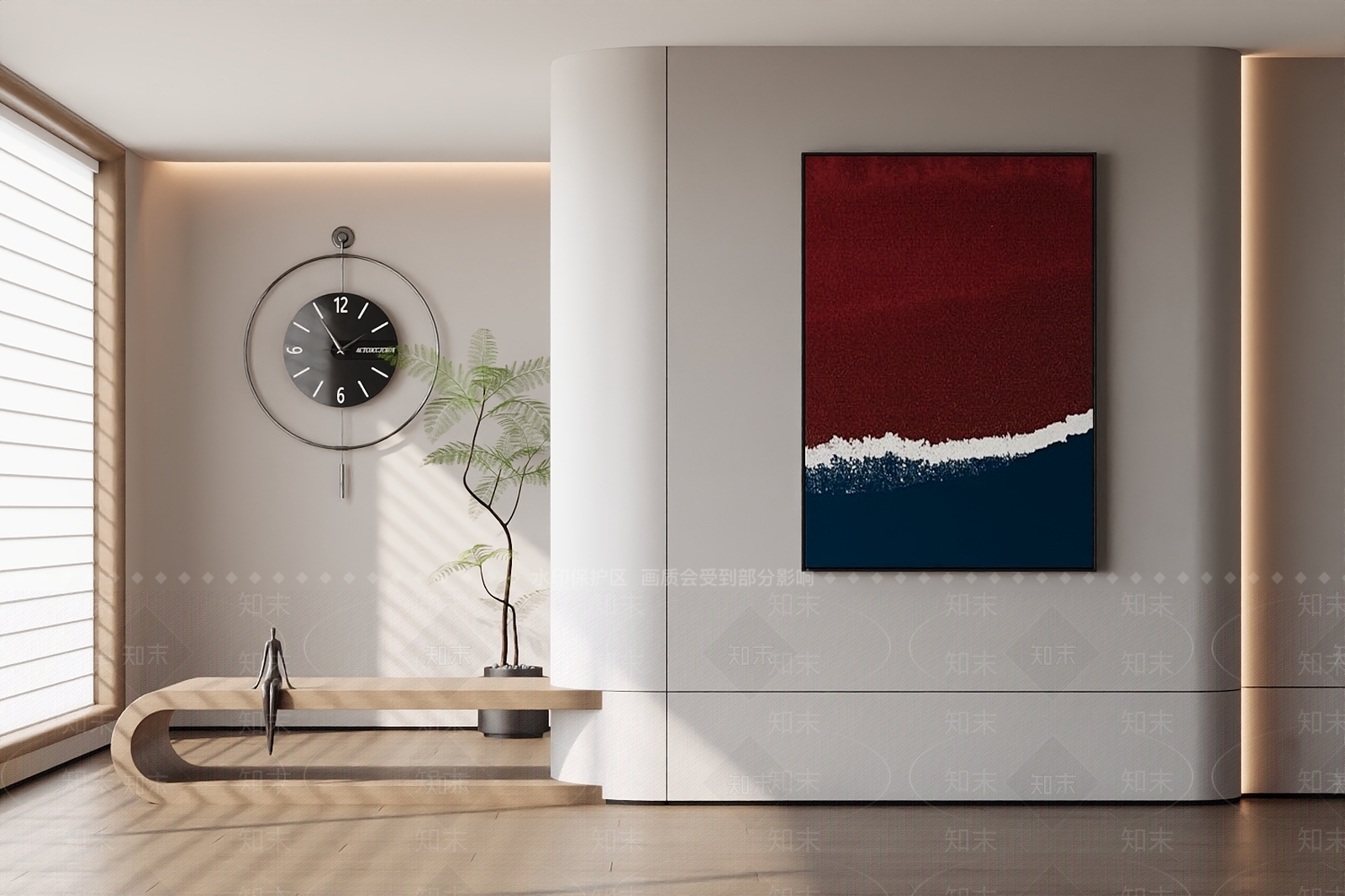 现代意式挂画3D模型下载【ID:1197380526】