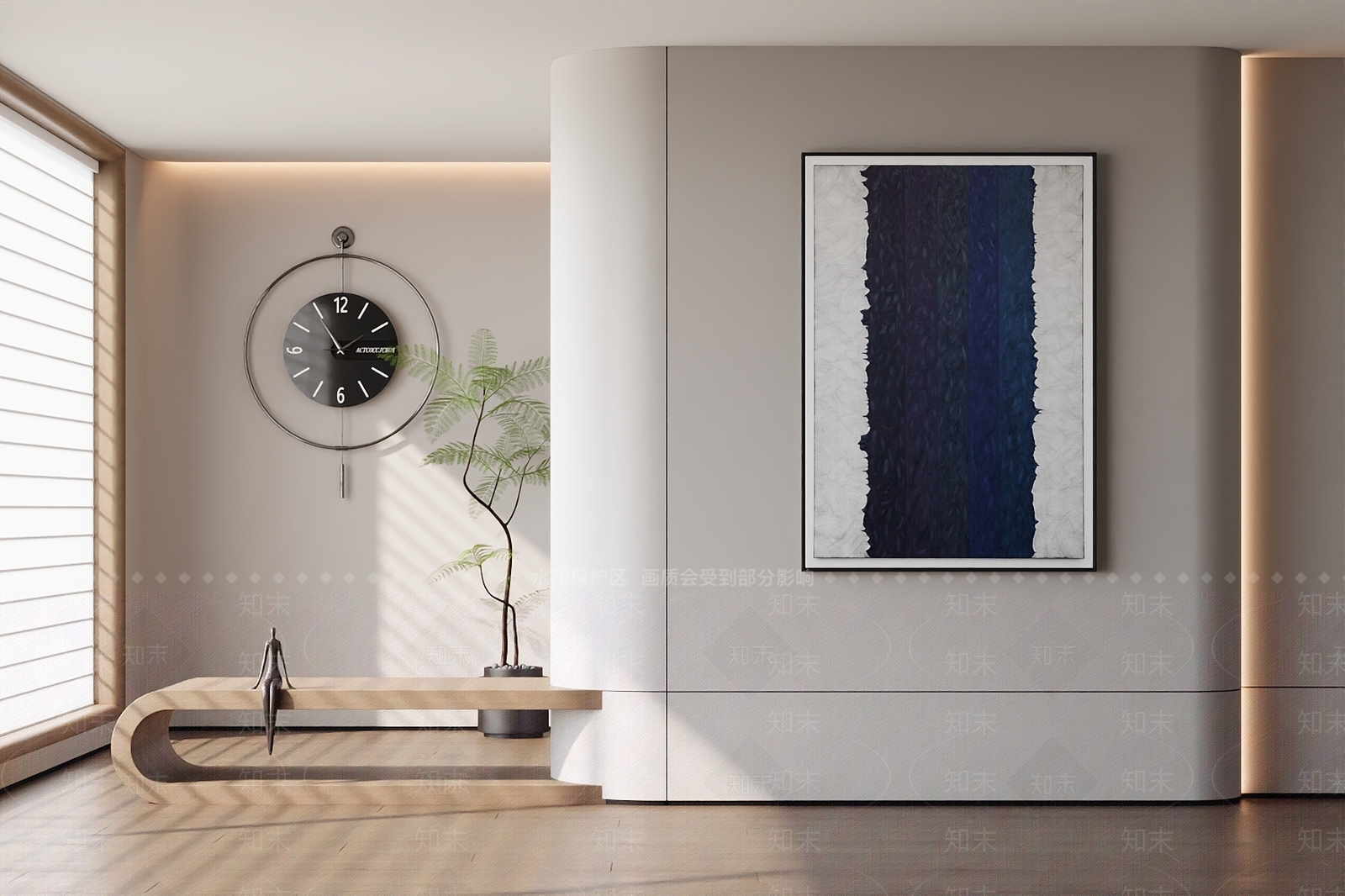 现代极简挂画3D模型下载【ID:1197384358】
