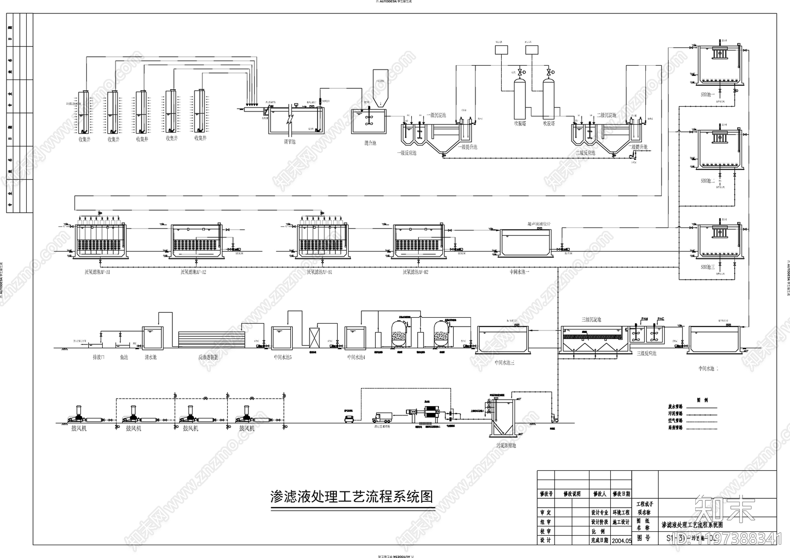 水处理cad施工图下载【ID:1197388341】