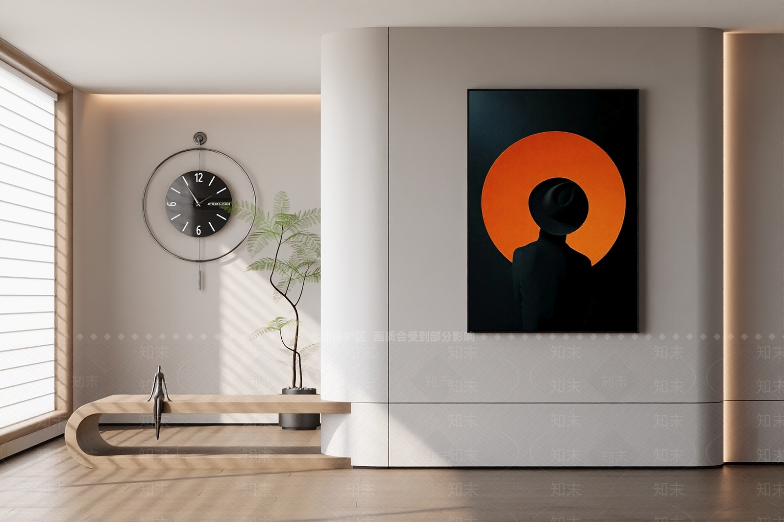 轻奢现代挂画3D模型下载【ID:1197395582】