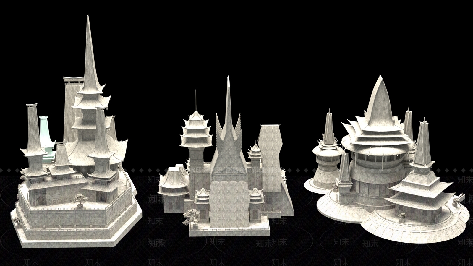 古建筑SU模型下载【ID:1197399137】