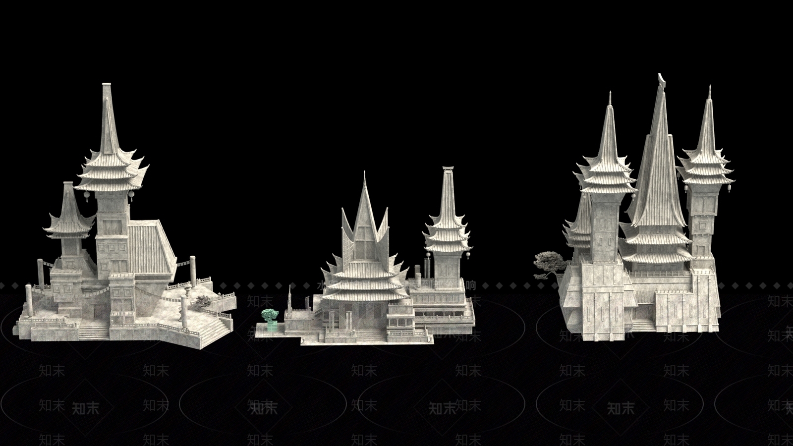 古建筑SU模型下载【ID:1197399283】