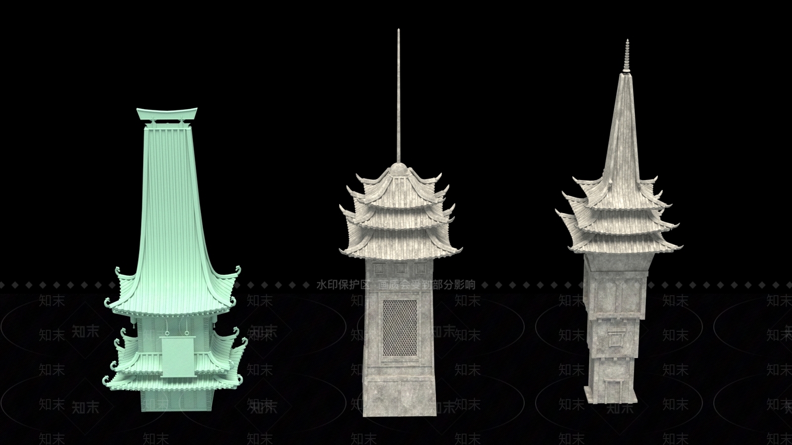 古建筑SU模型下载【ID:1197399393】