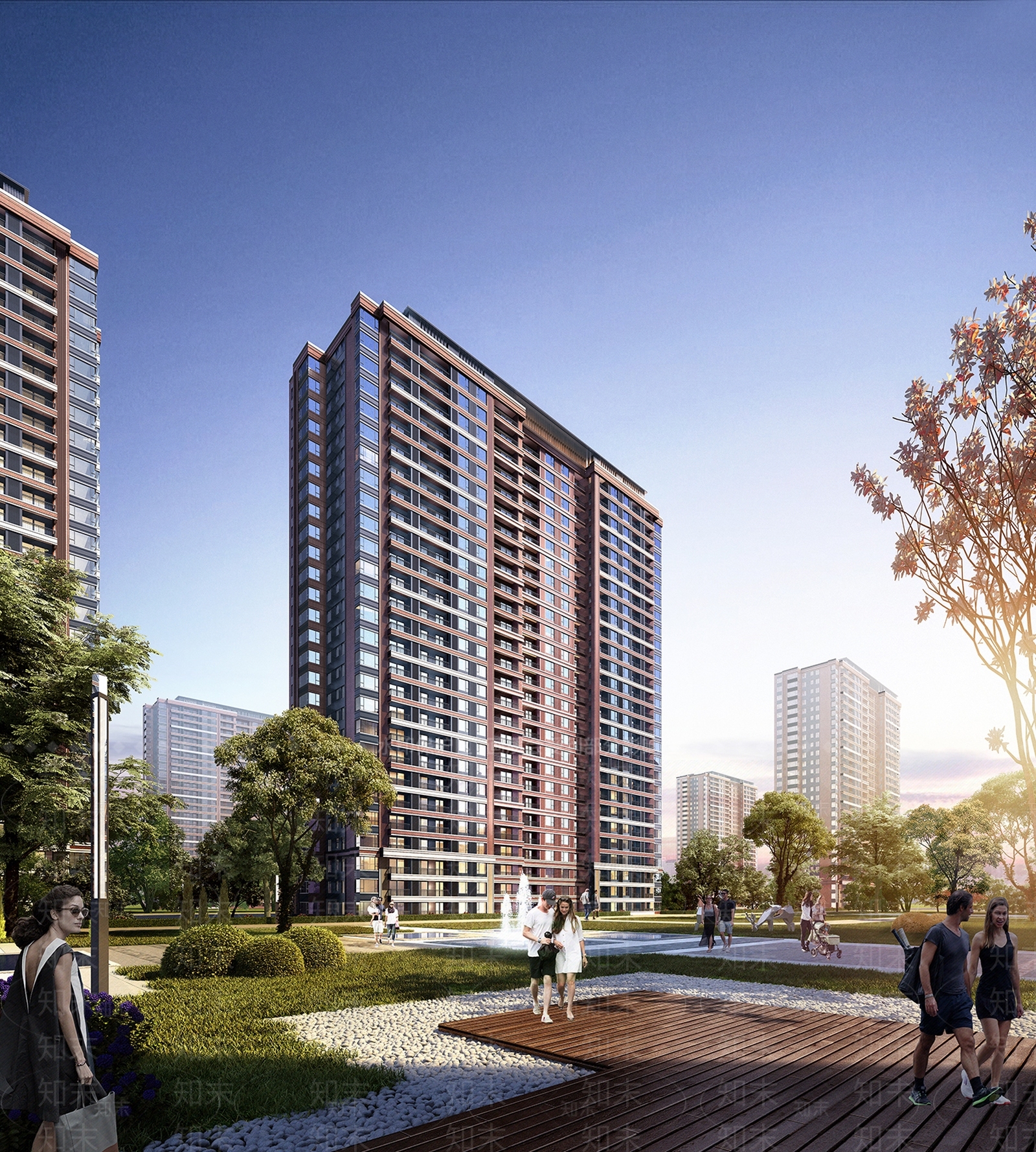 复古小区建筑SU模型下载【ID:1197399077】