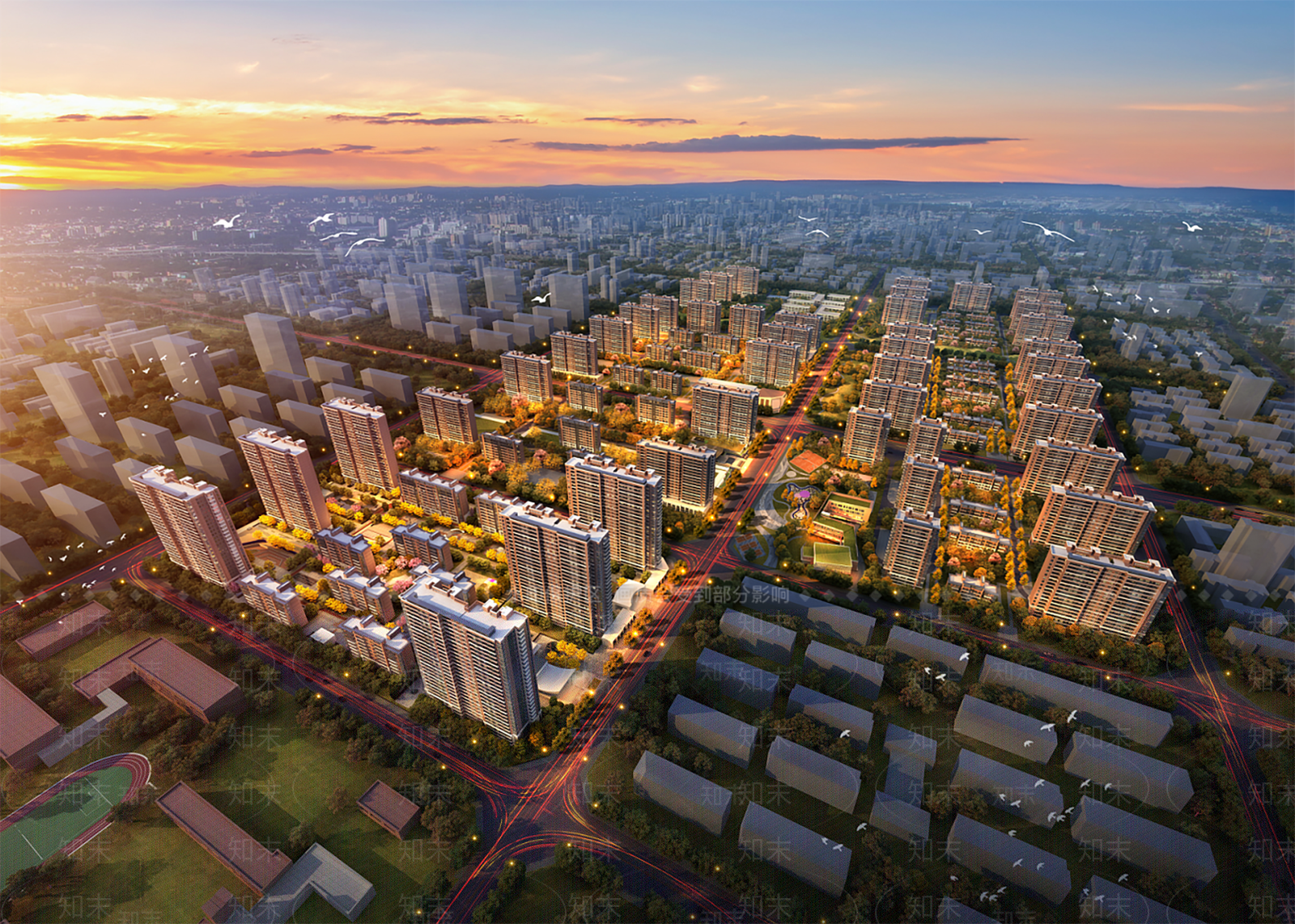 复古小区建筑SU模型下载【ID:1197399077】